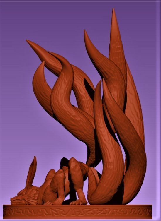 Kurama demon 3D print model_1