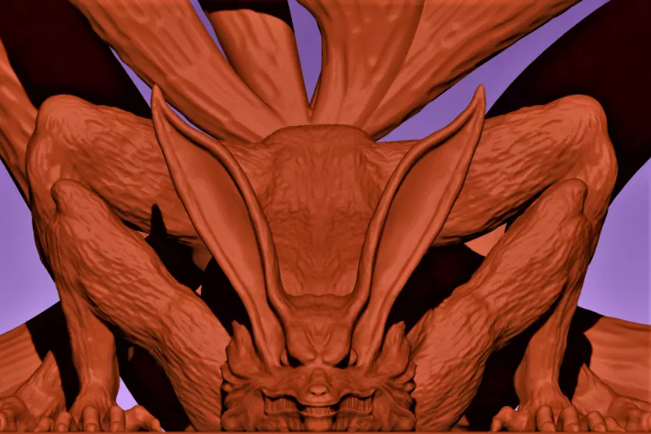 Kurama demon 3D print model_0