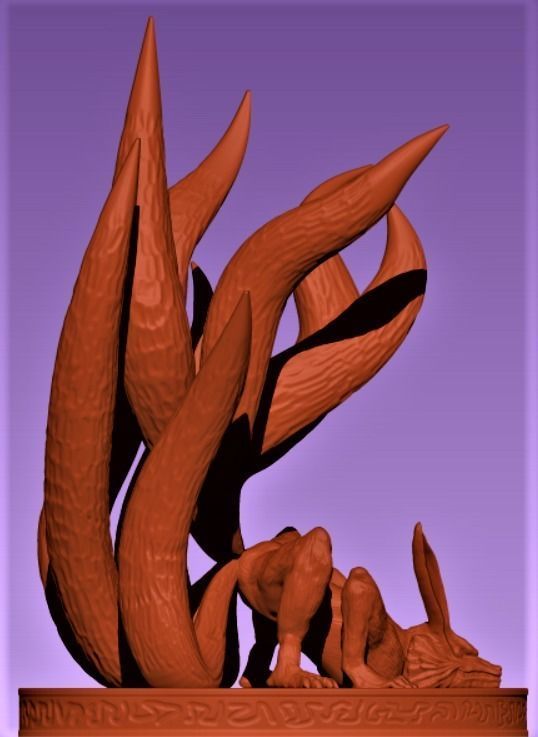 Kurama demon 3D print model_2