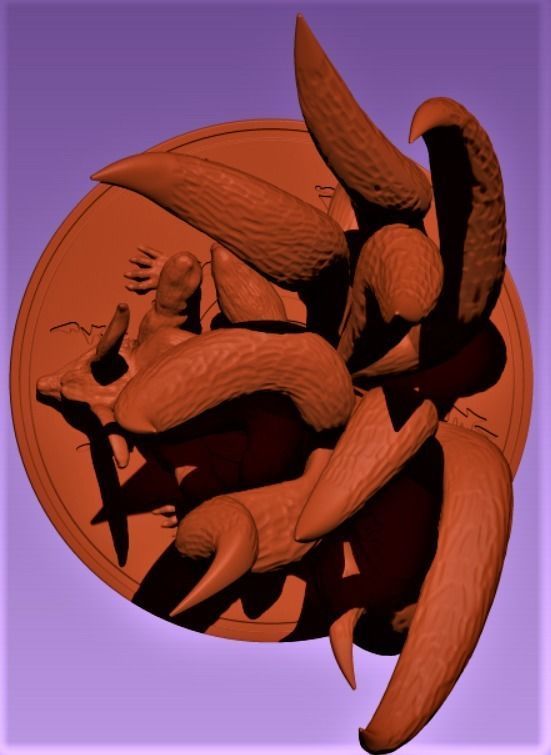 Kurama demon 3D print model_4