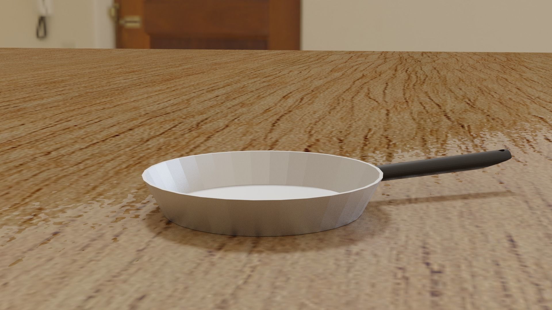 Set of Pots and Pans Low-poly 3D model_6