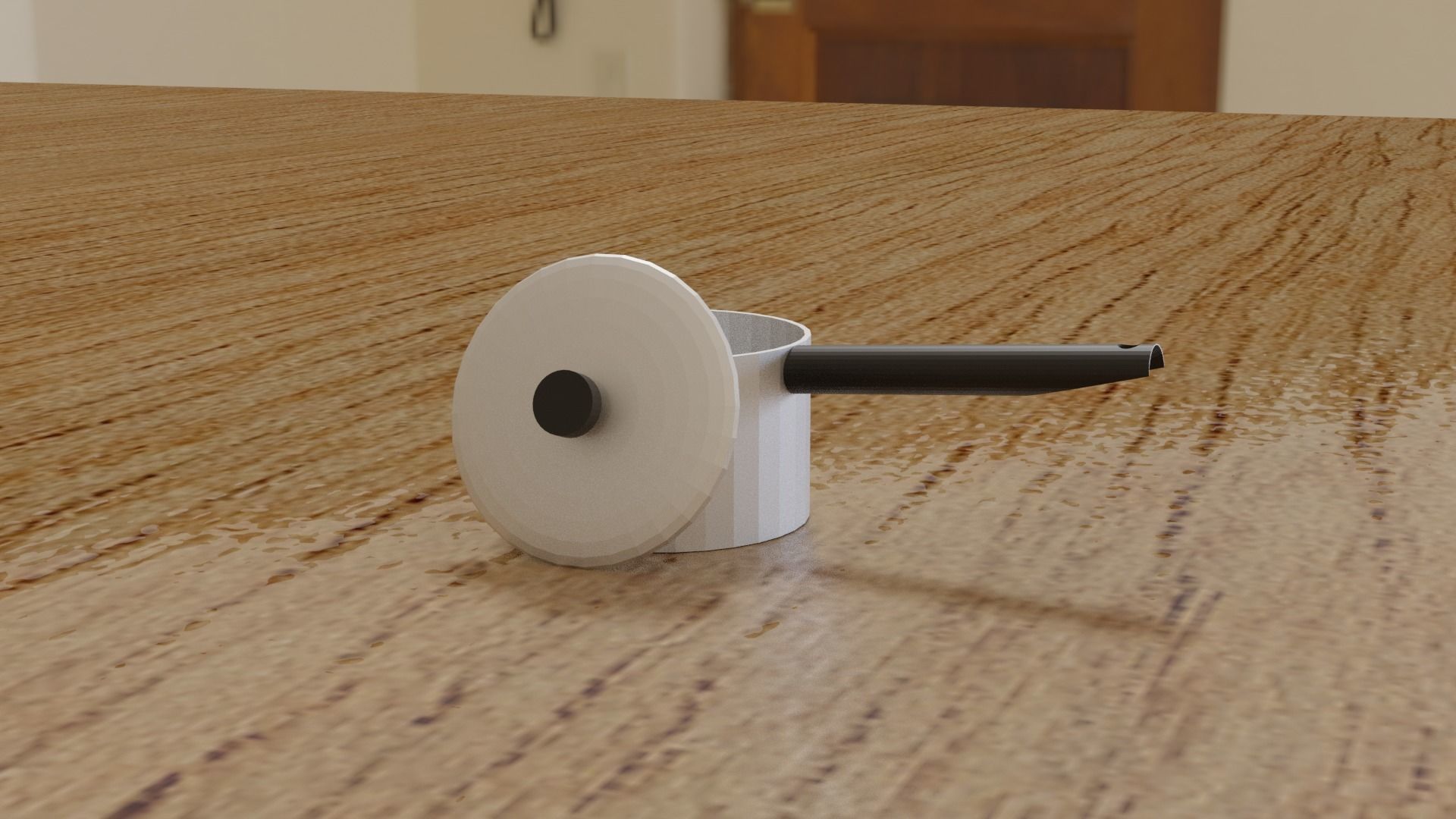 Set of Pots and Pans Low-poly 3D model_9