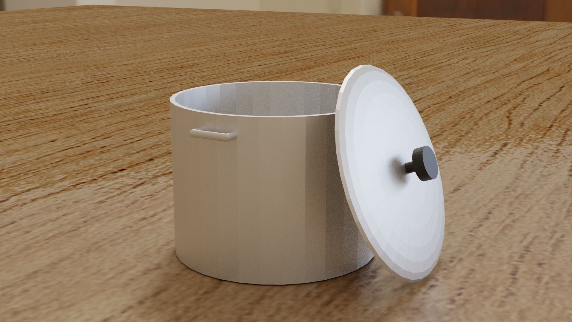 Set of Pots and Pans Low-poly 3D model_7