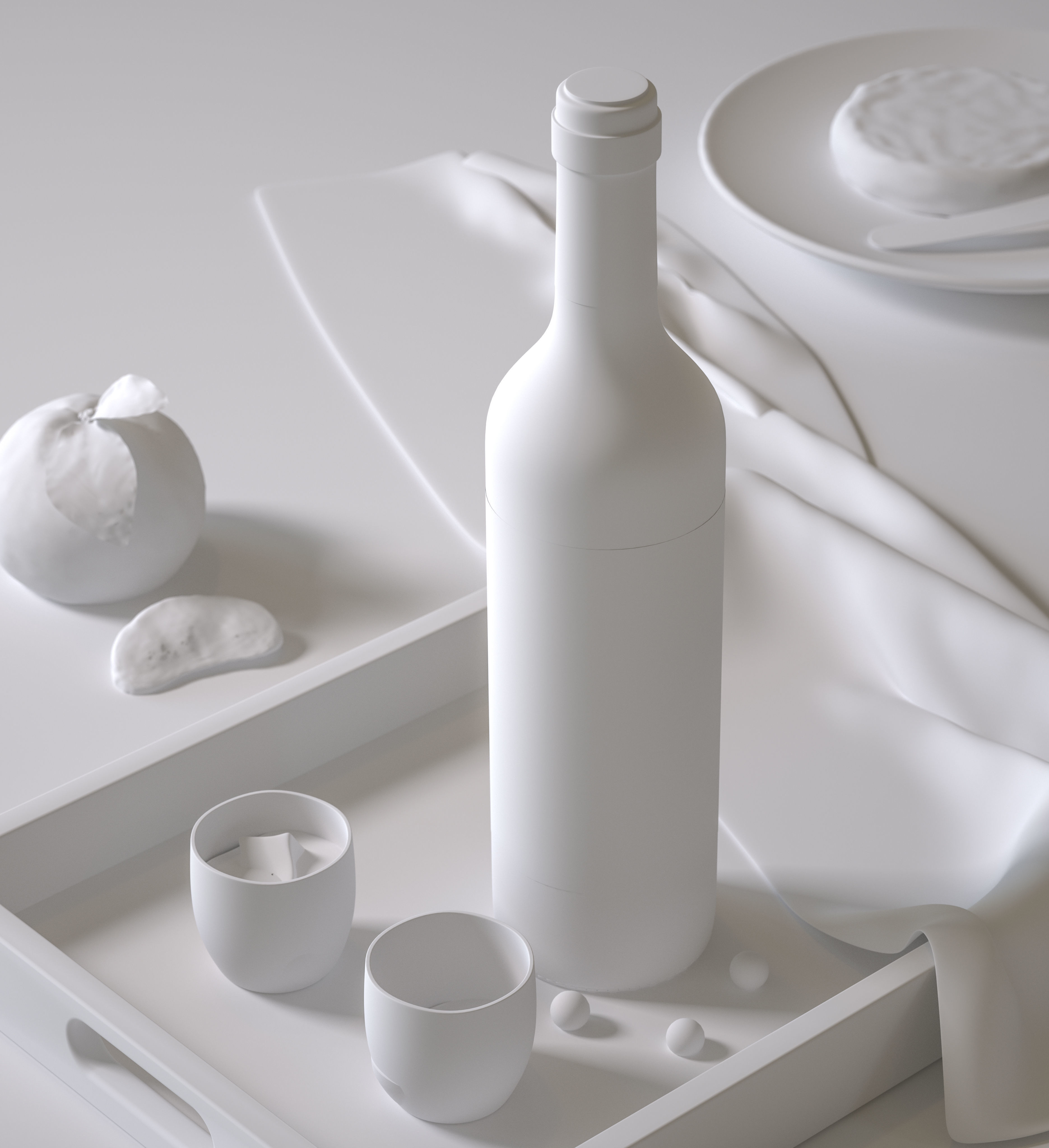 Red wine 3D model_2