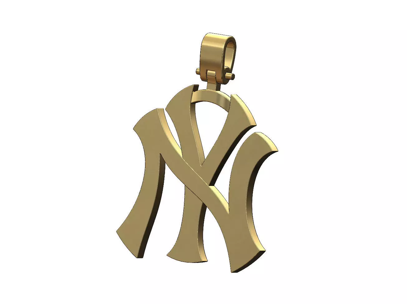 New york yankees pendant with bail 3D print model