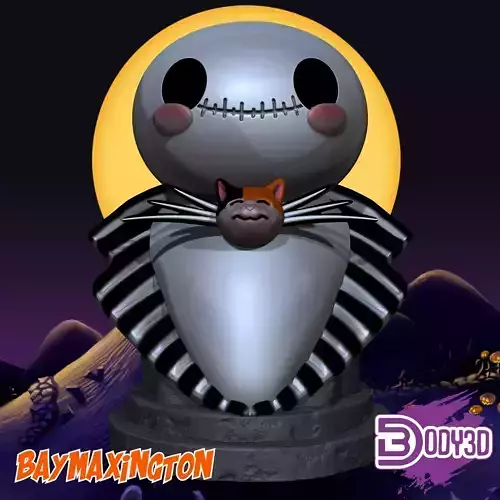 BayMaxington jack skellington figurine 3D print model