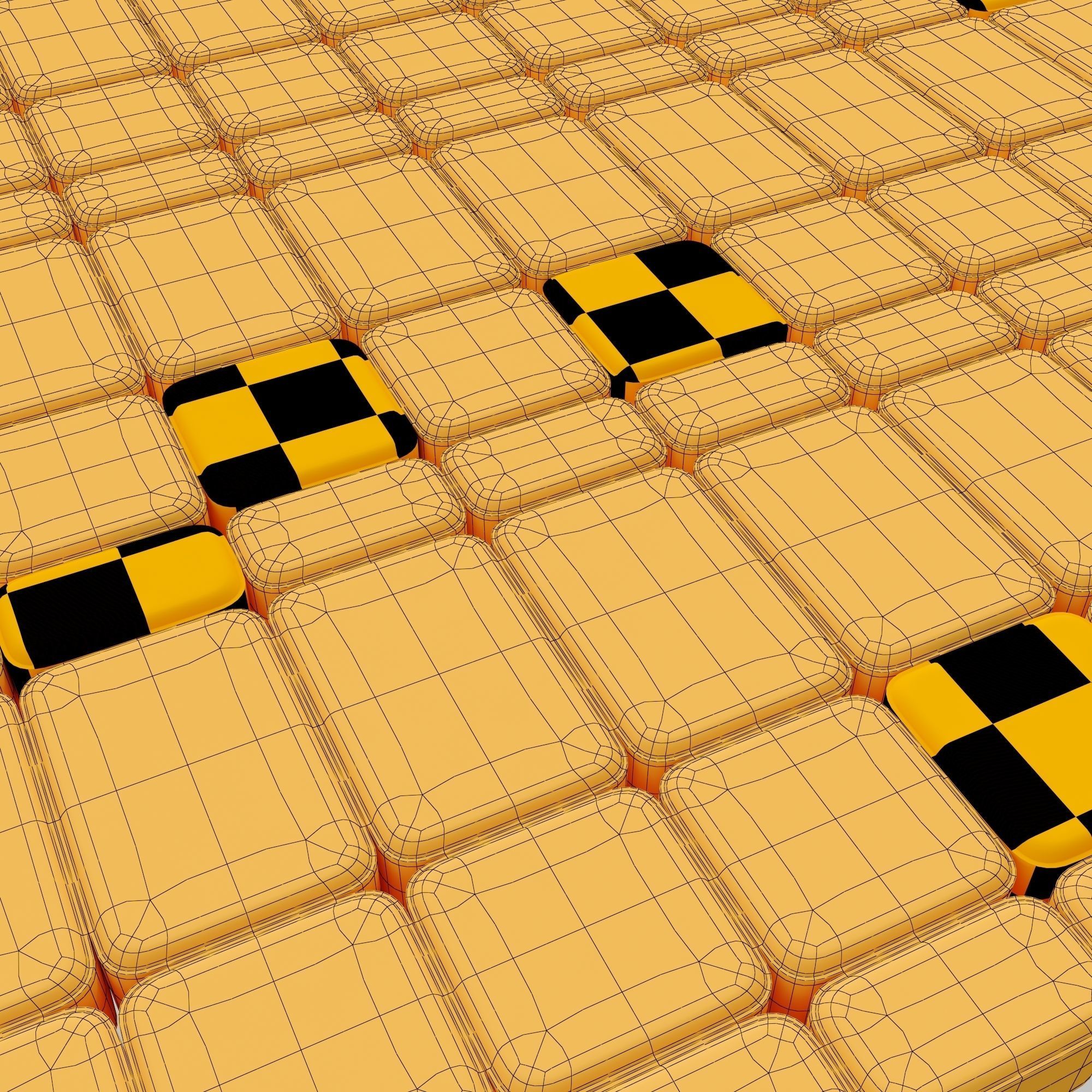 Paving stone street n1 3D model_13