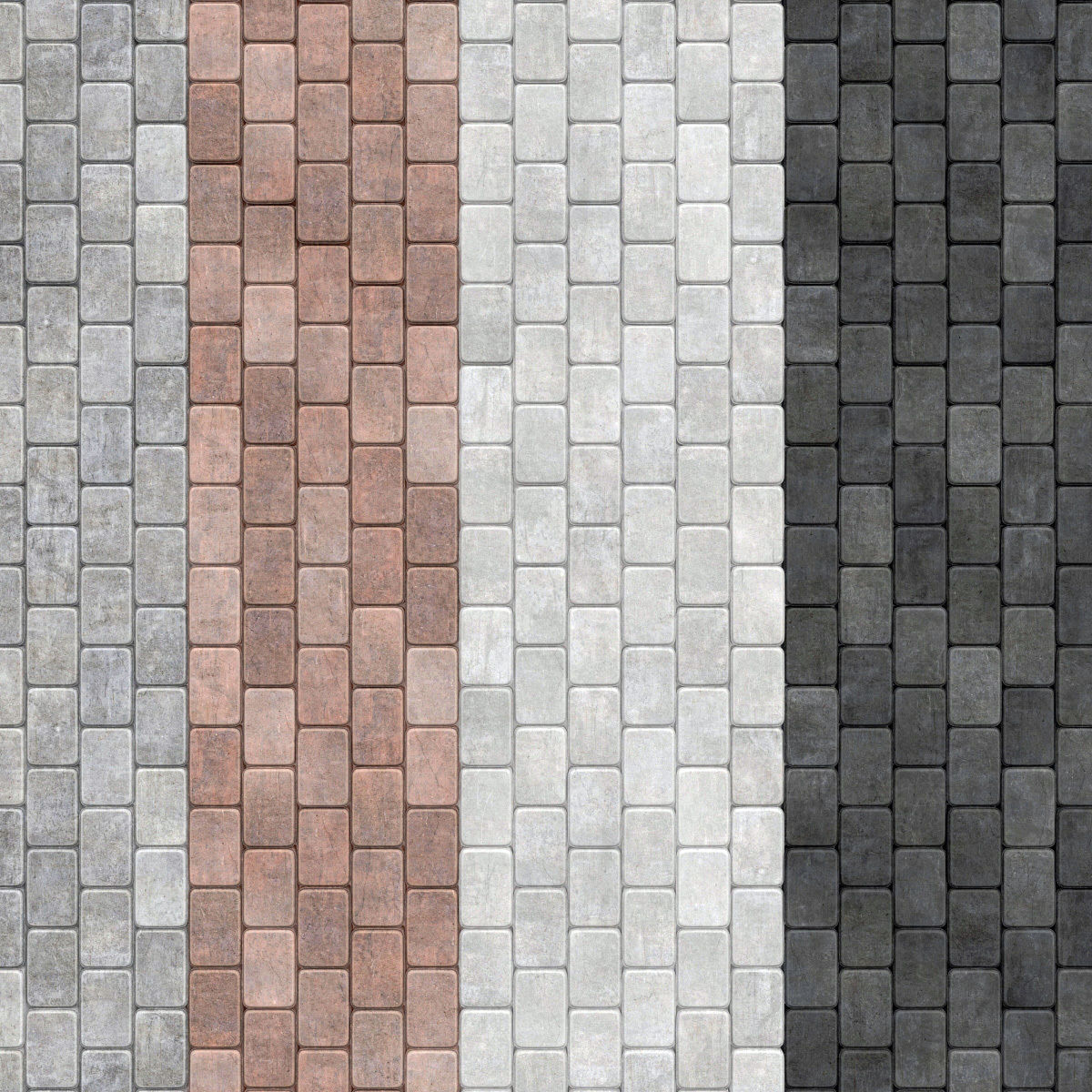 Paving stone street n1 3D model_7