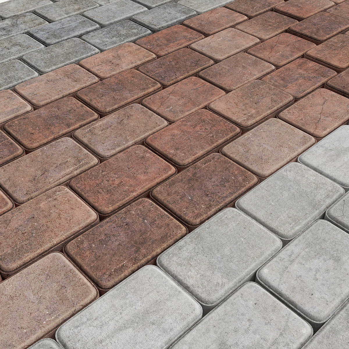 Paving stone street n1 3D model_8