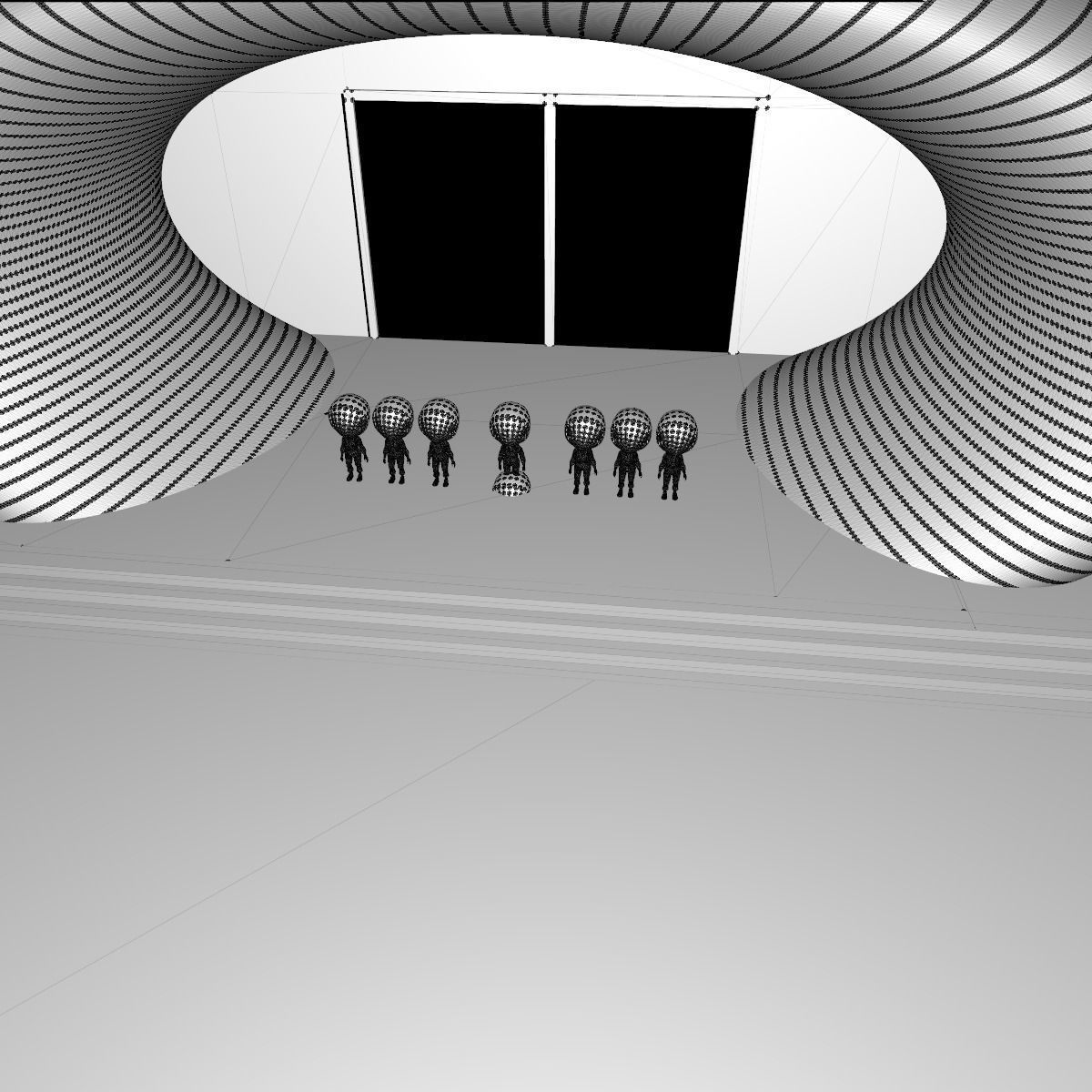 Squid game cartoon charaters Low-poly 3D model_17