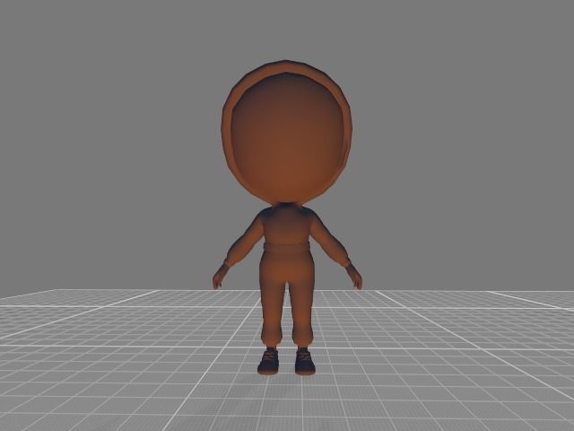 Squid game cartoon charaters Low-poly 3D model_11