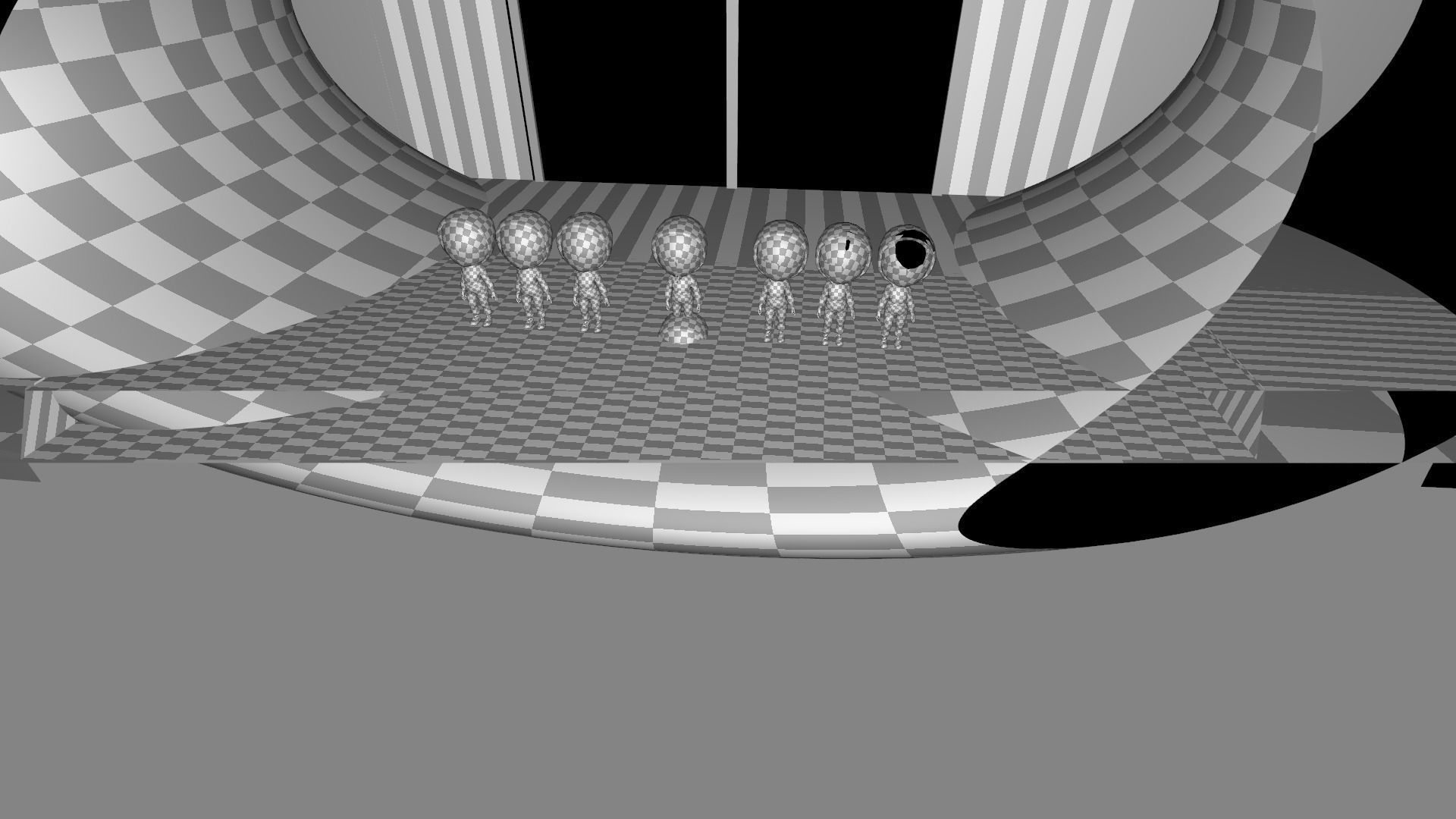 Squid game cartoon charaters Low-poly 3D model_8