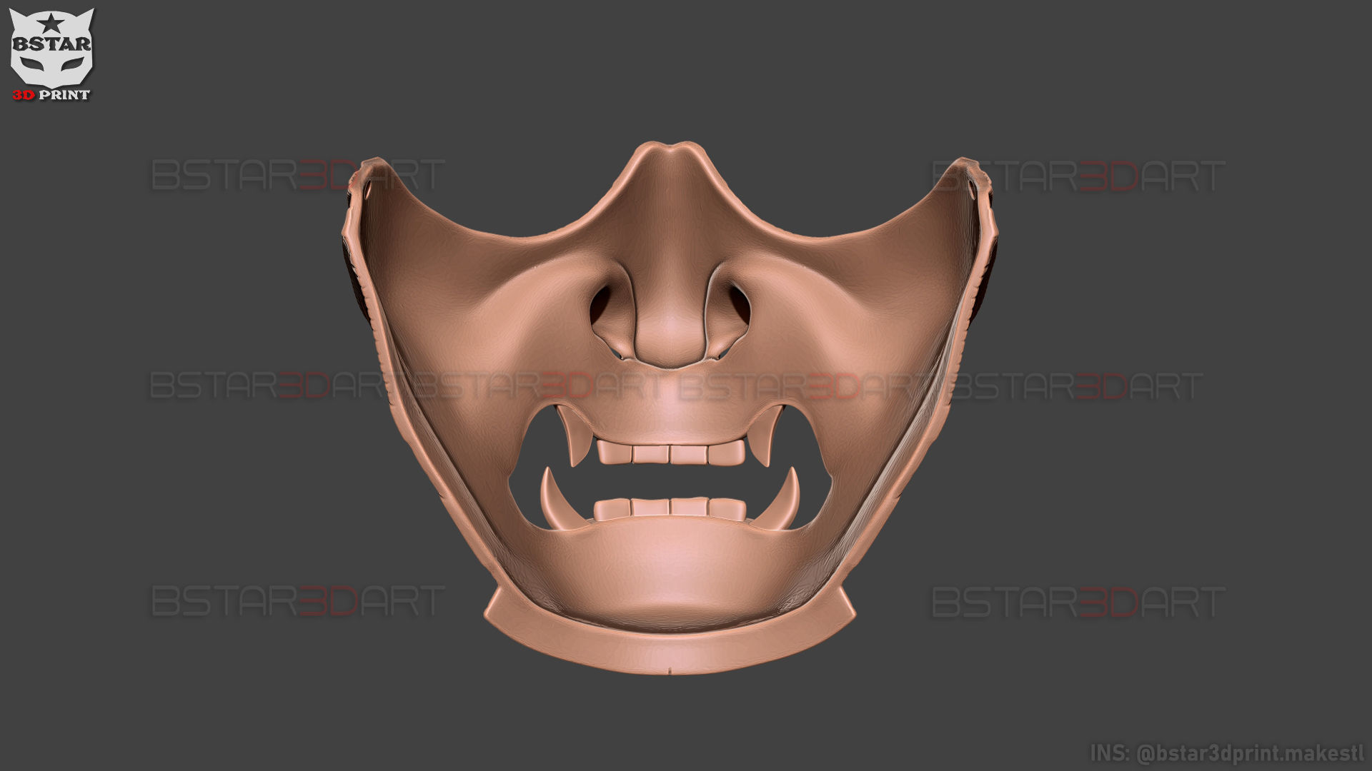 Ghost Of Tsushima - Ghost Mask Patterned - High Details 3D print model_16