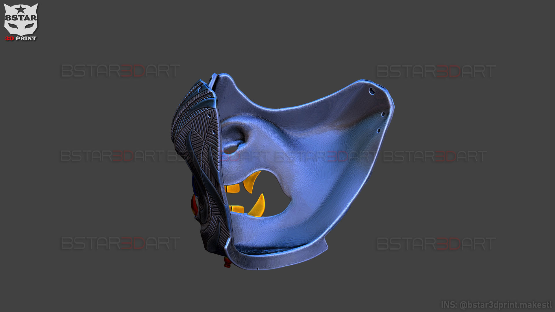 Ghost Of Tsushima - Ghost Mask Patterned - High Details 3D print model_9
