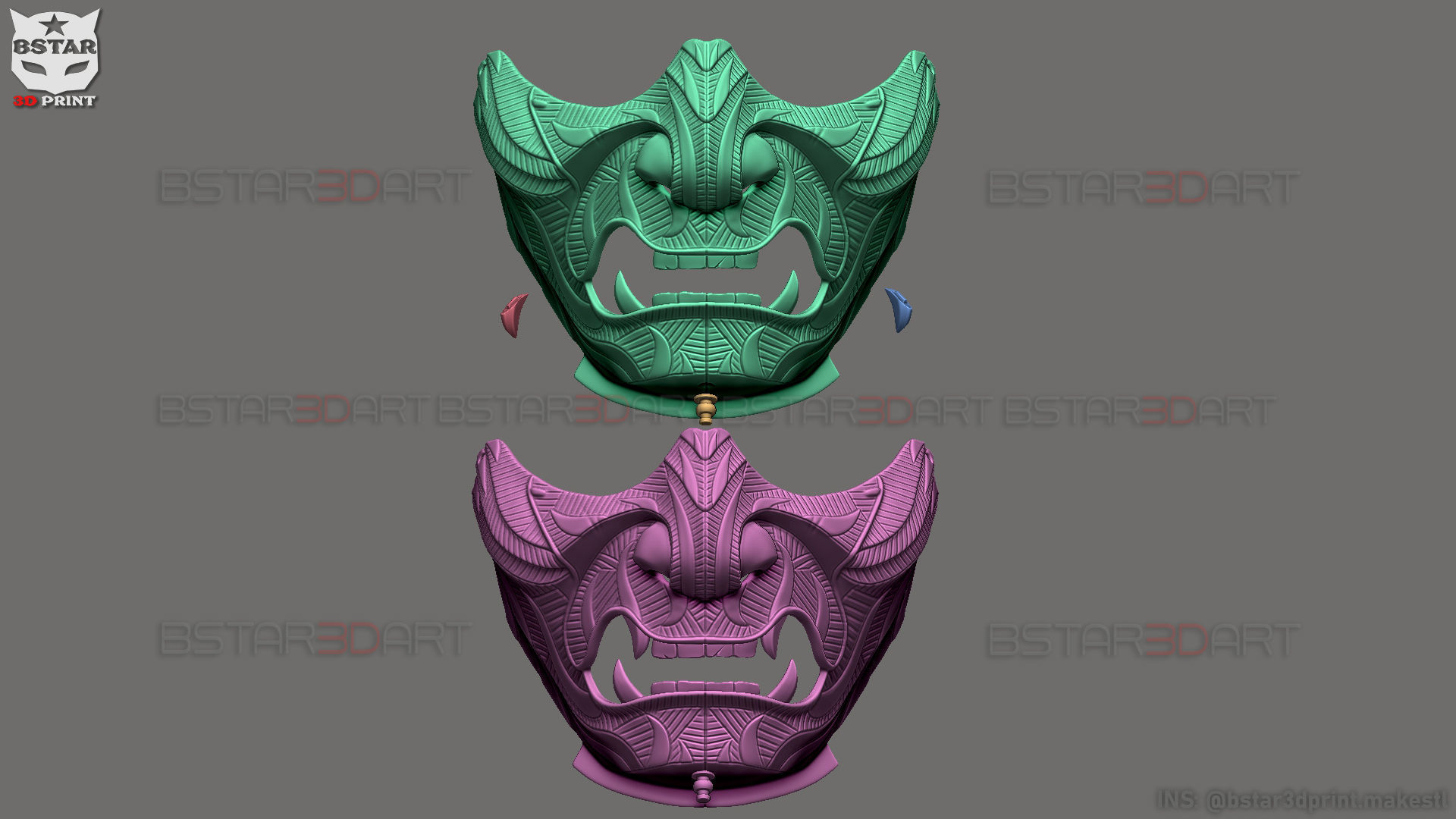 Ghost Of Tsushima - Ghost Mask Patterned - High Details 3D print model_20