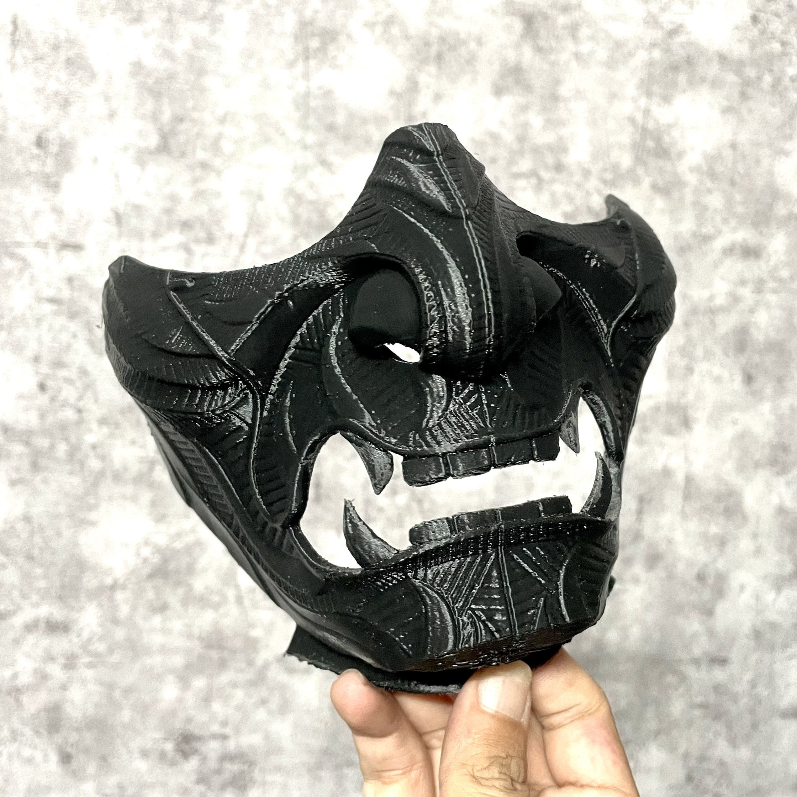 Ghost Of Tsushima - Ghost Mask Patterned - High Details 3D print model_6