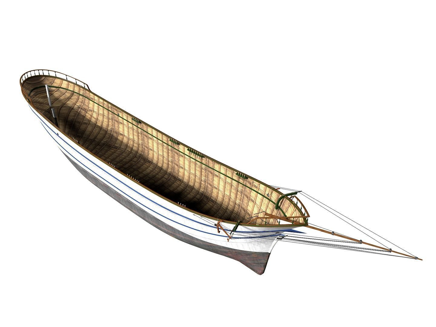 Brig - Barquetine Fidente 1920 3D model_7