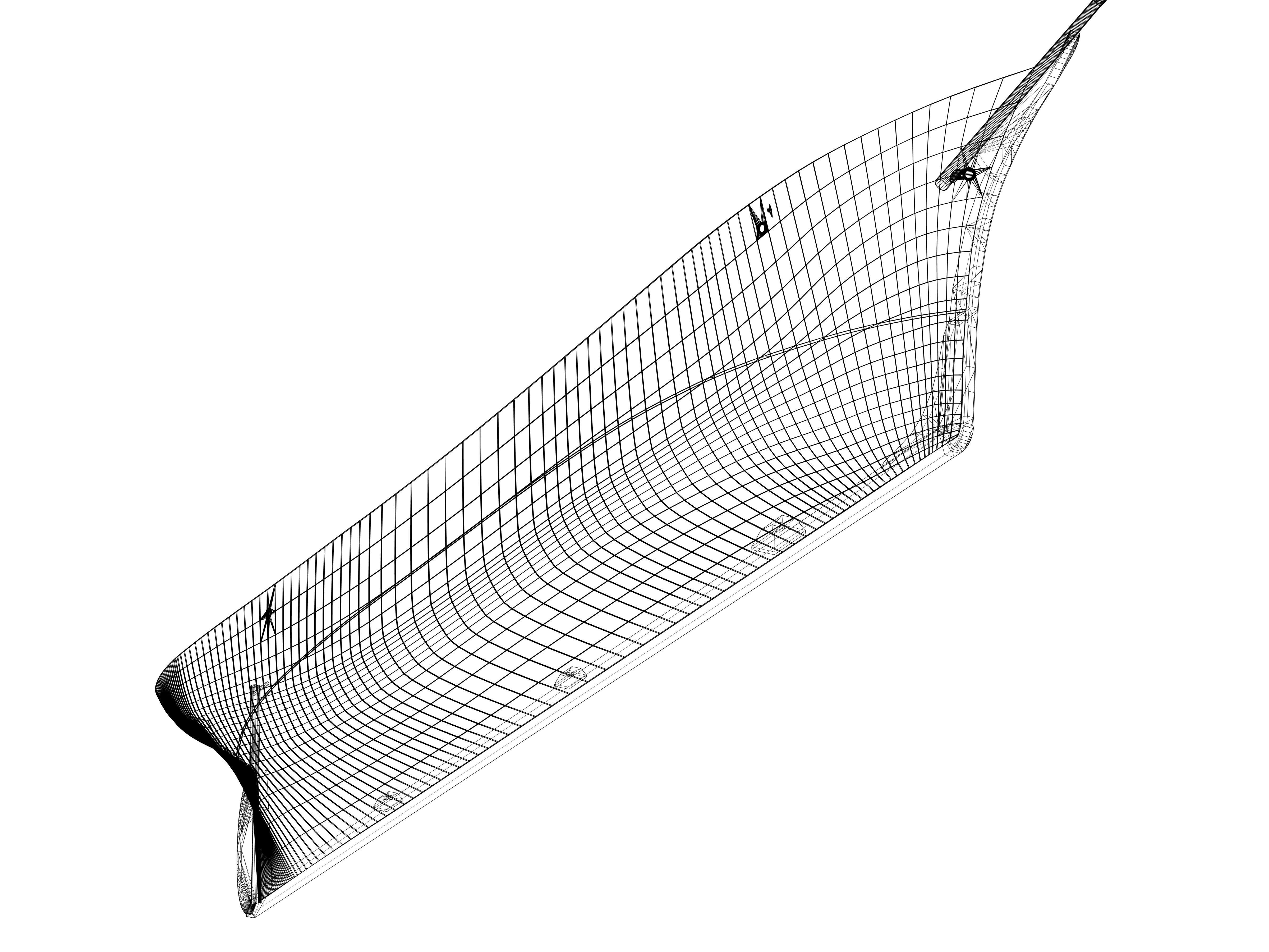 Brig - Barquetine Fidente 1920 3D model_25