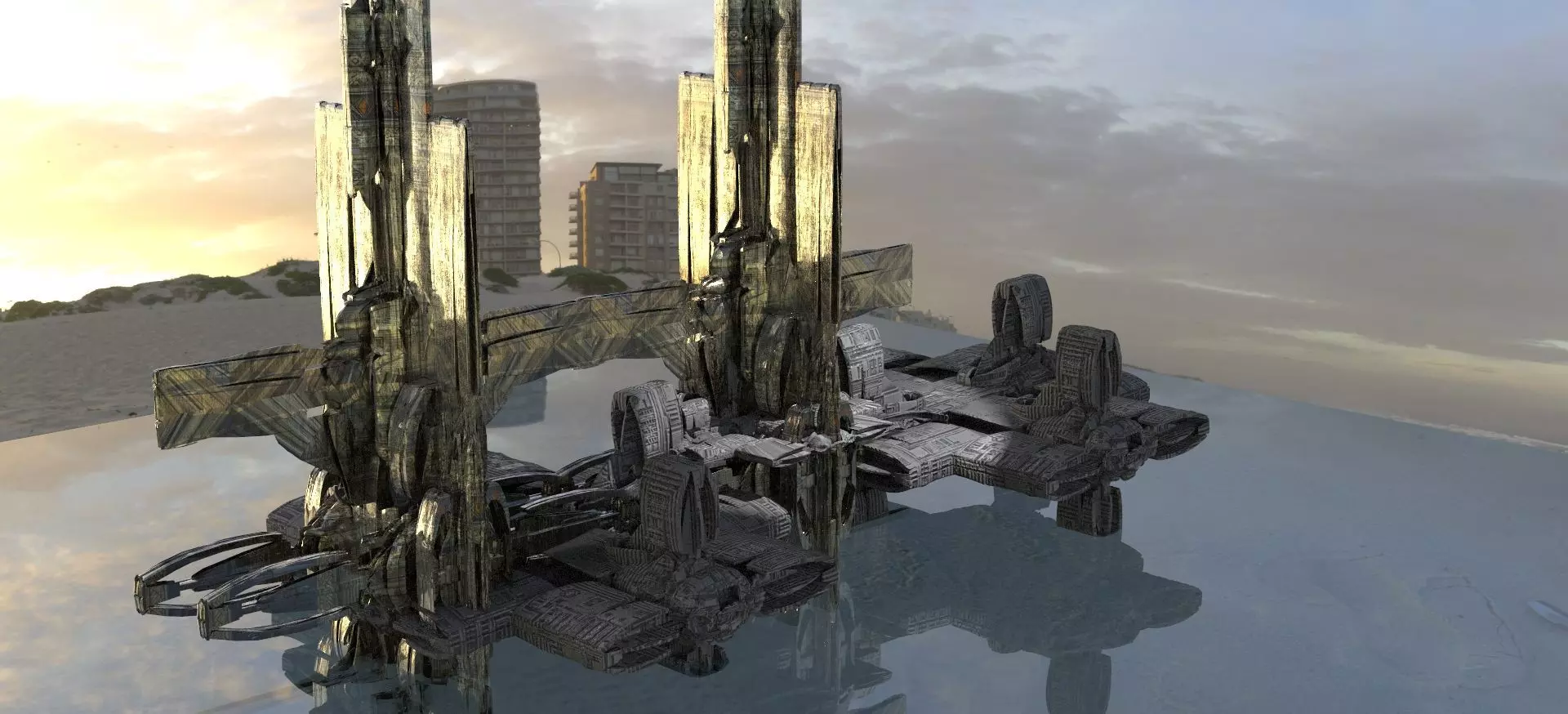 Space station solar Energy Base 2 3D model