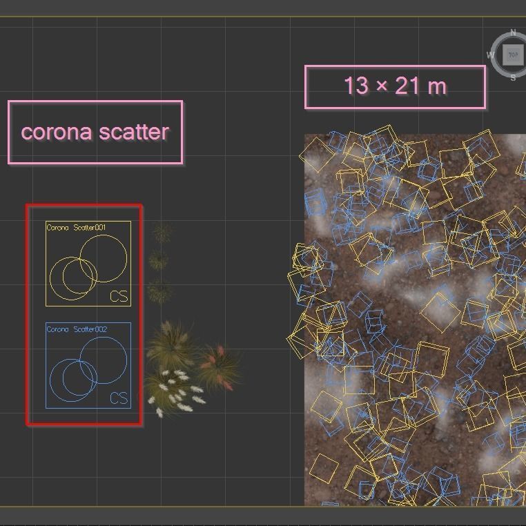 Meadow Lawn Grassland Set 018 3D model_4