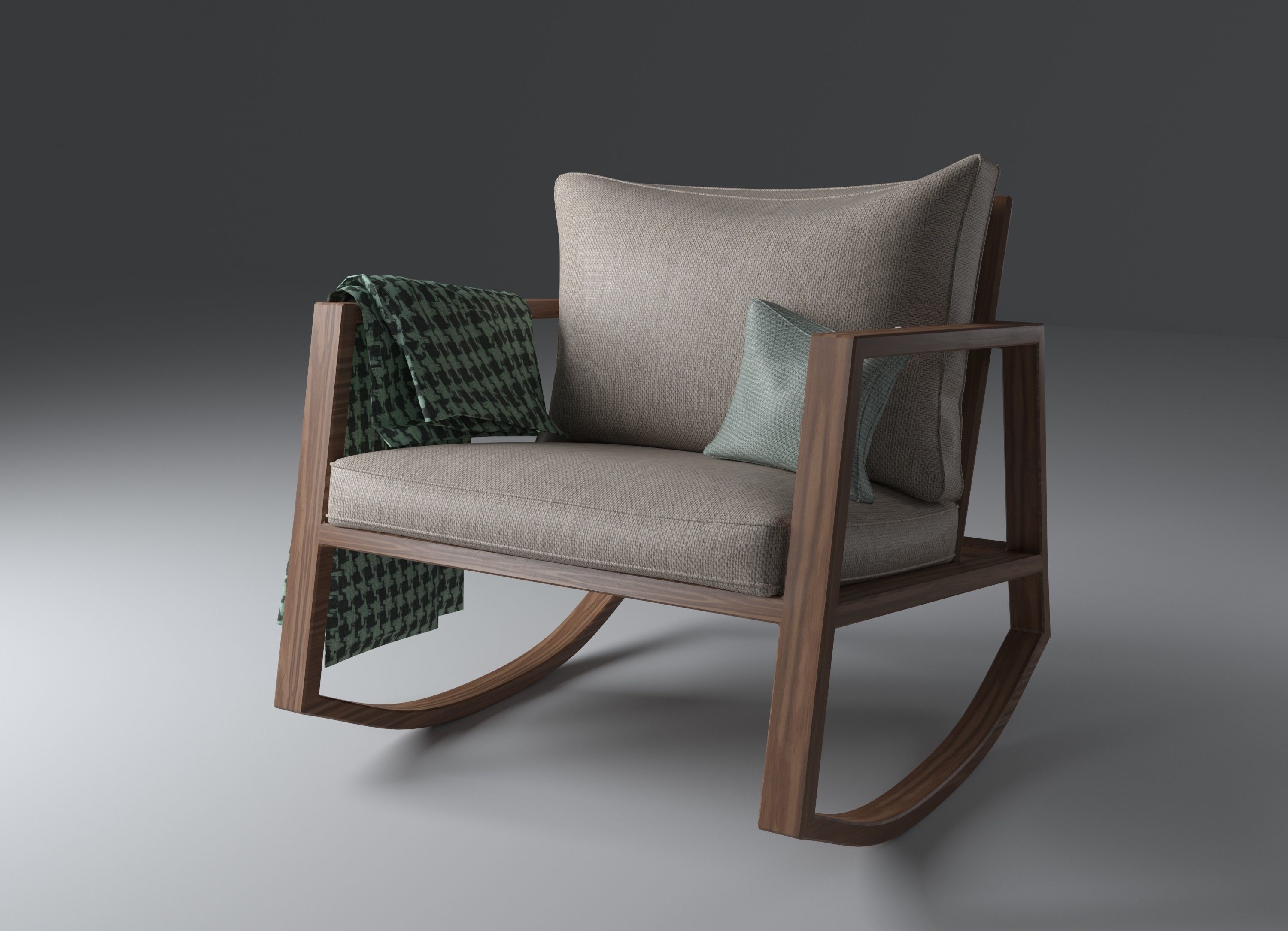 Rocking Chair Free 3D model_3