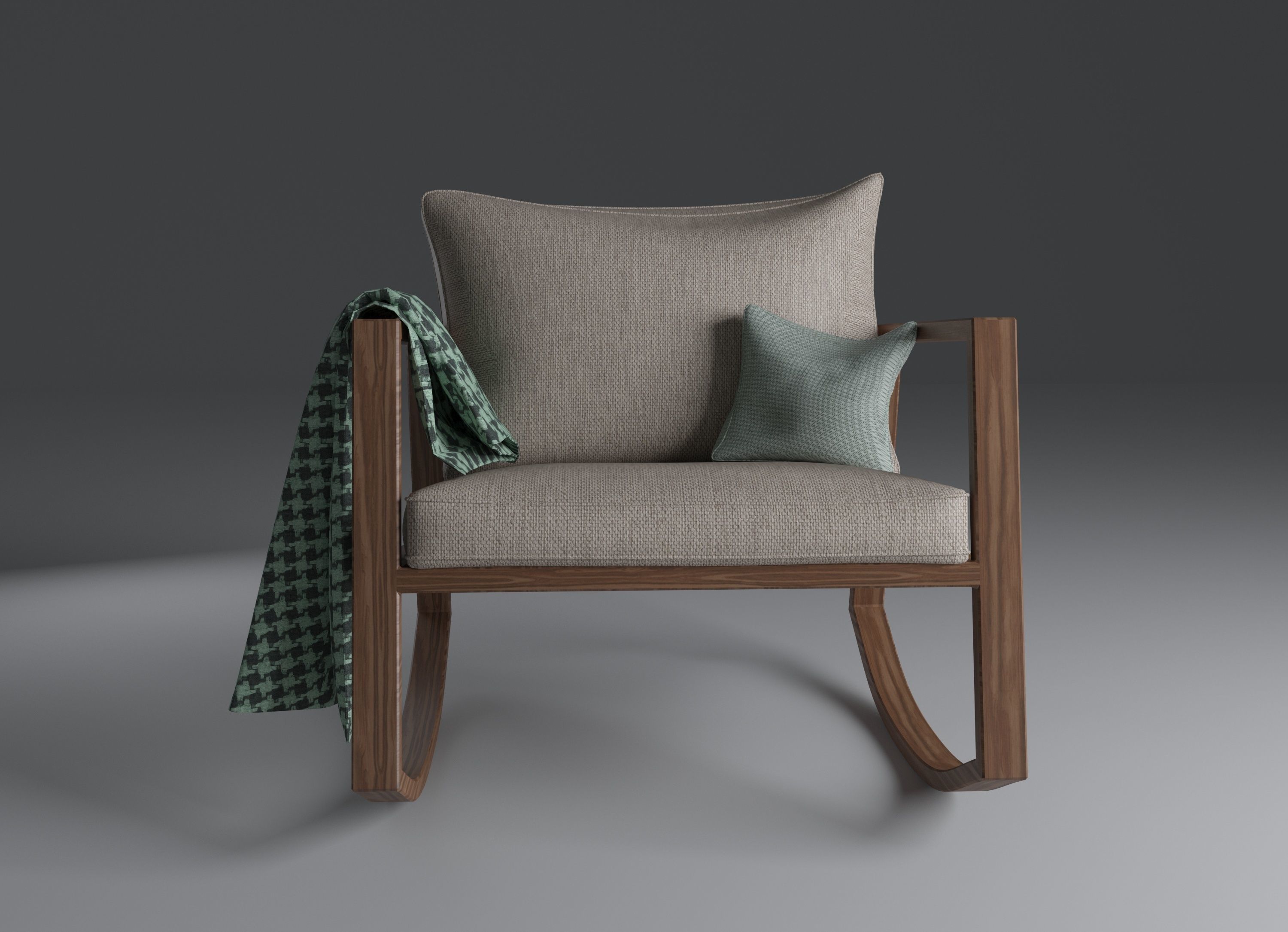 Rocking Chair Free 3D model_5