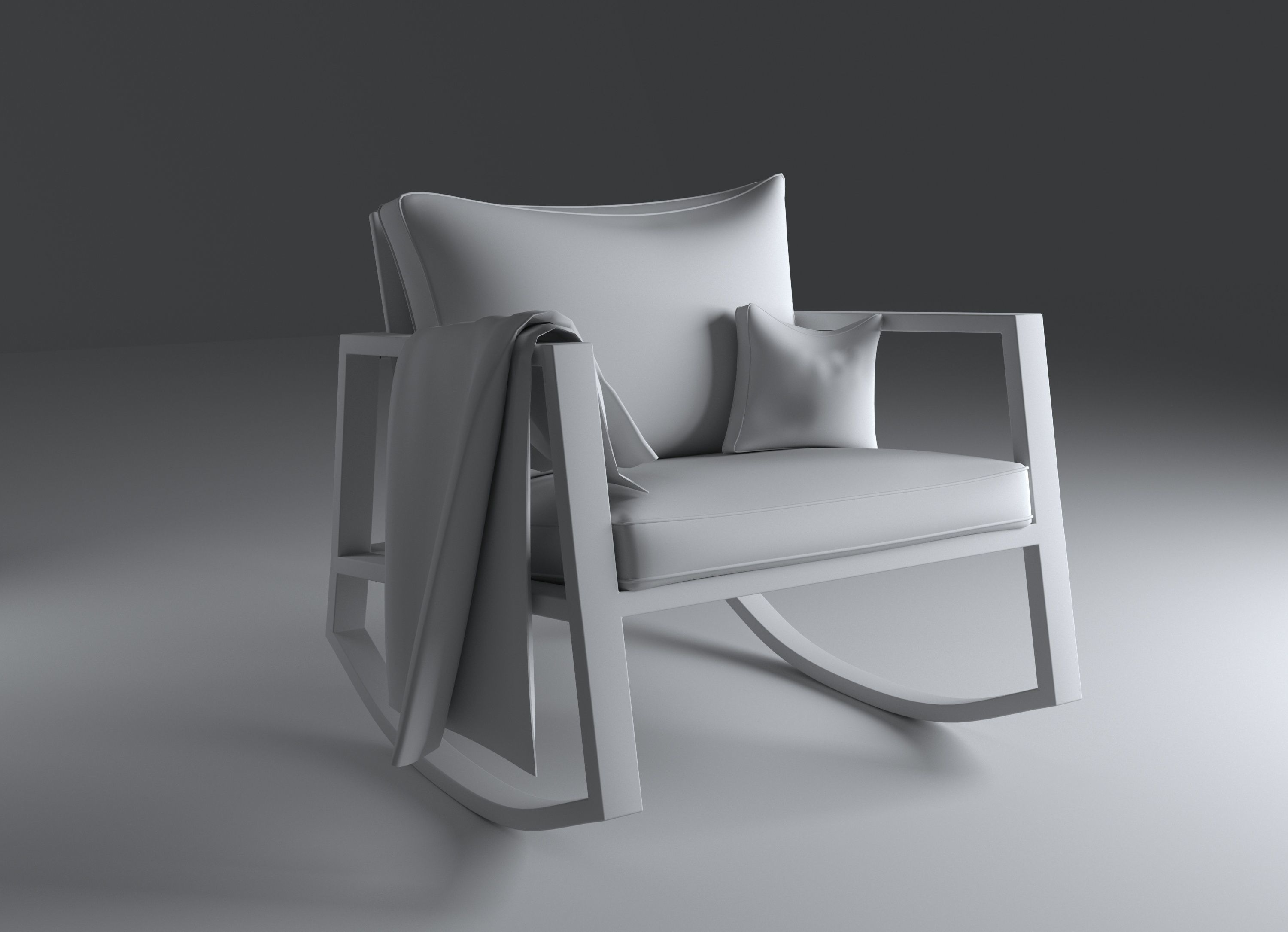 Rocking Chair Free 3D model_1