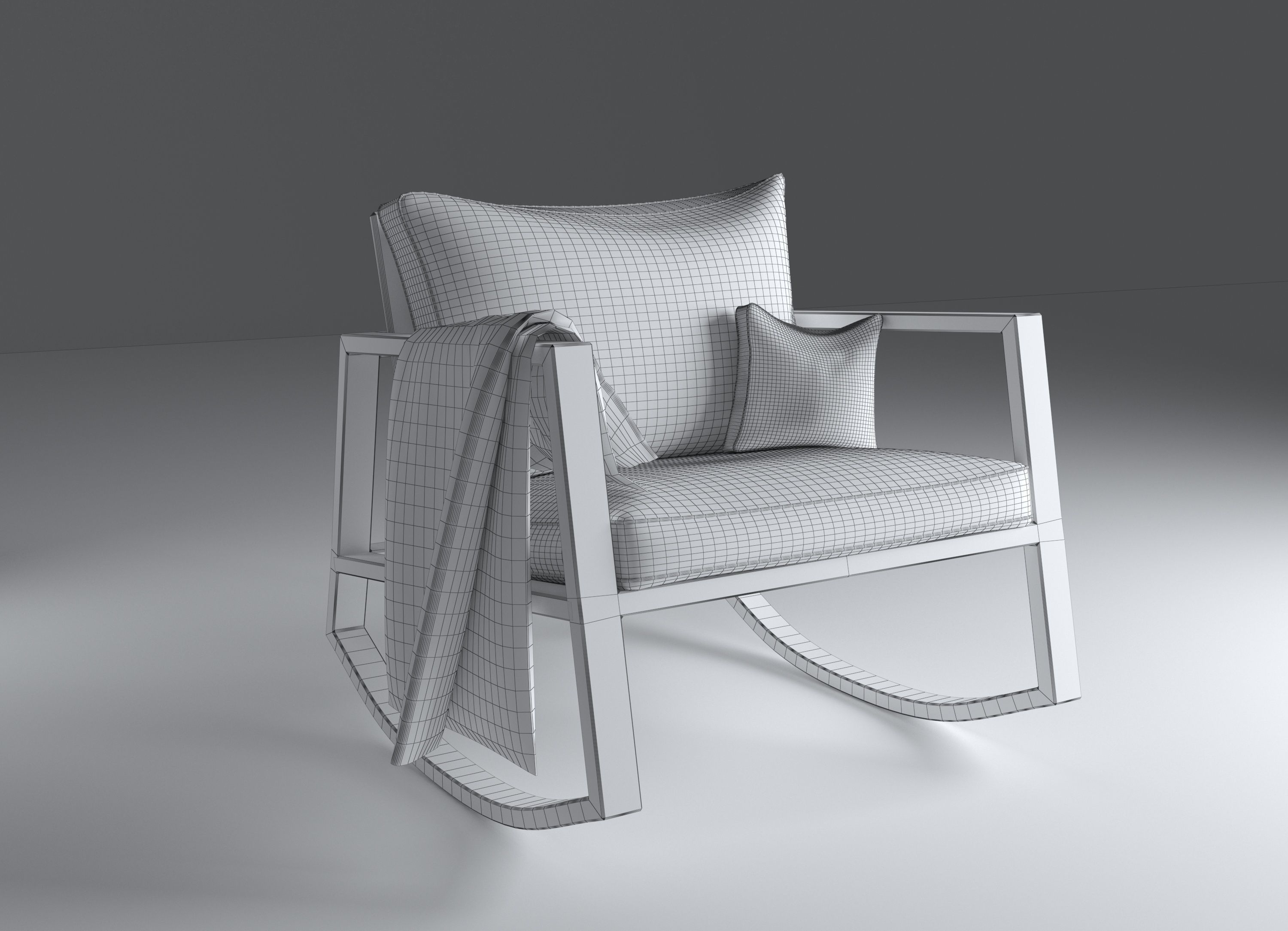 Rocking Chair Free 3D model_2