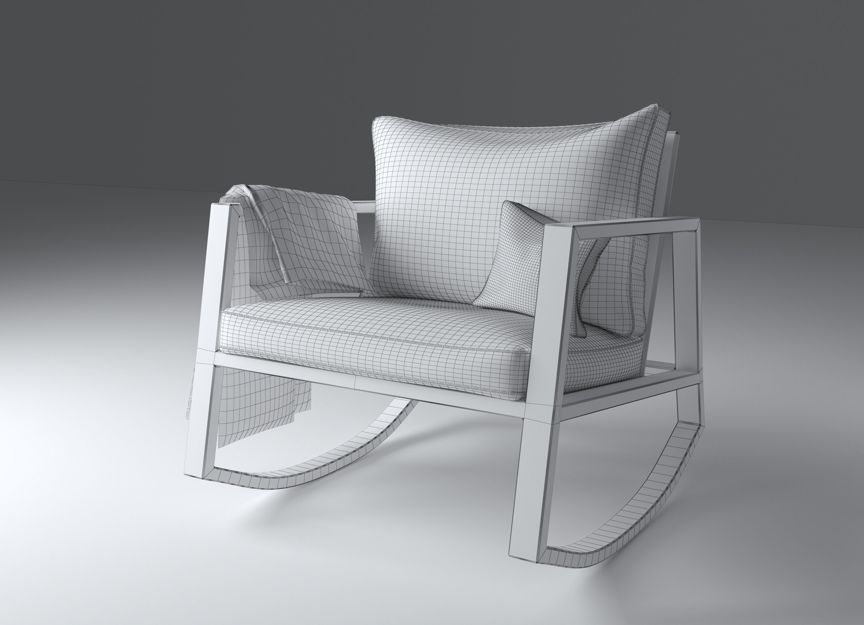 Rocking Chair Free 3D model_4