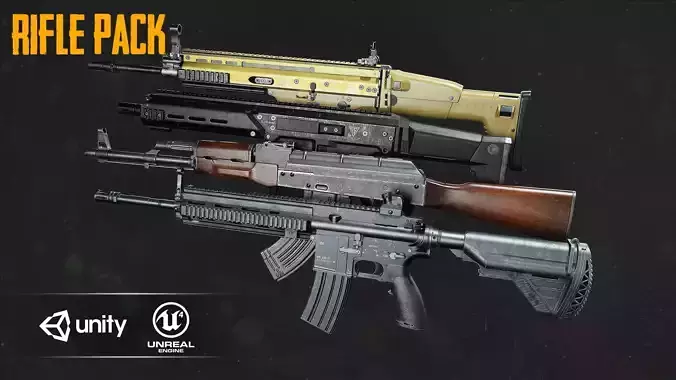 RIFLE PACK 3D Model Collection