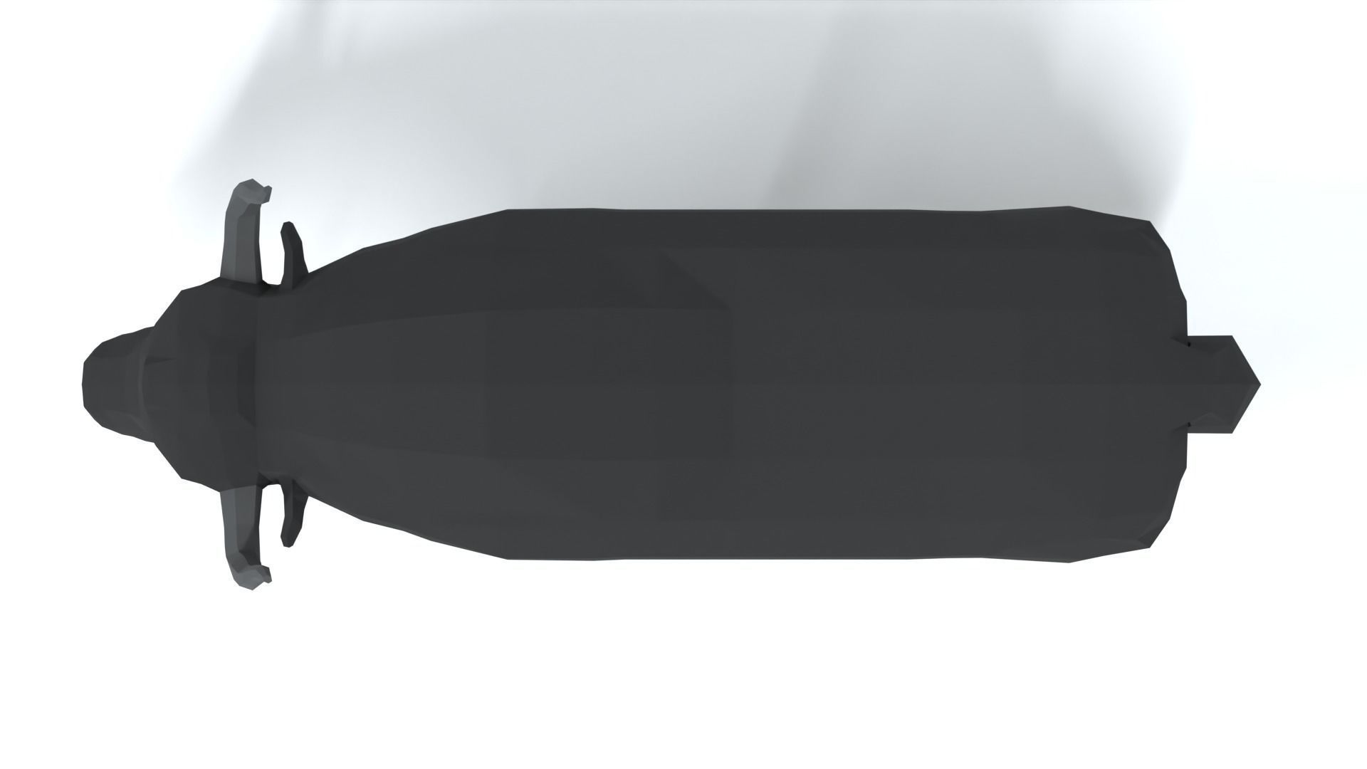 Low Poly Cartoon Yak Low-poly 3D model_8