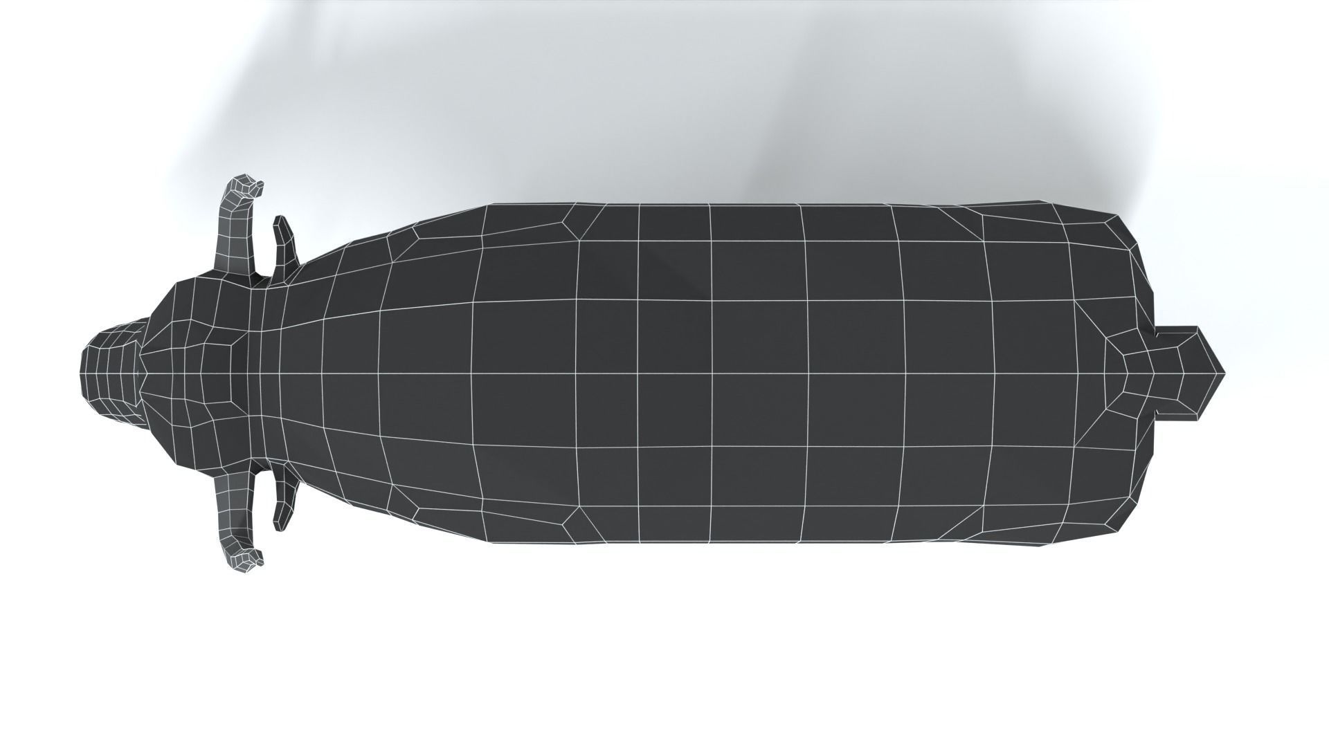 Low Poly Cartoon Yak Low-poly 3D model_17