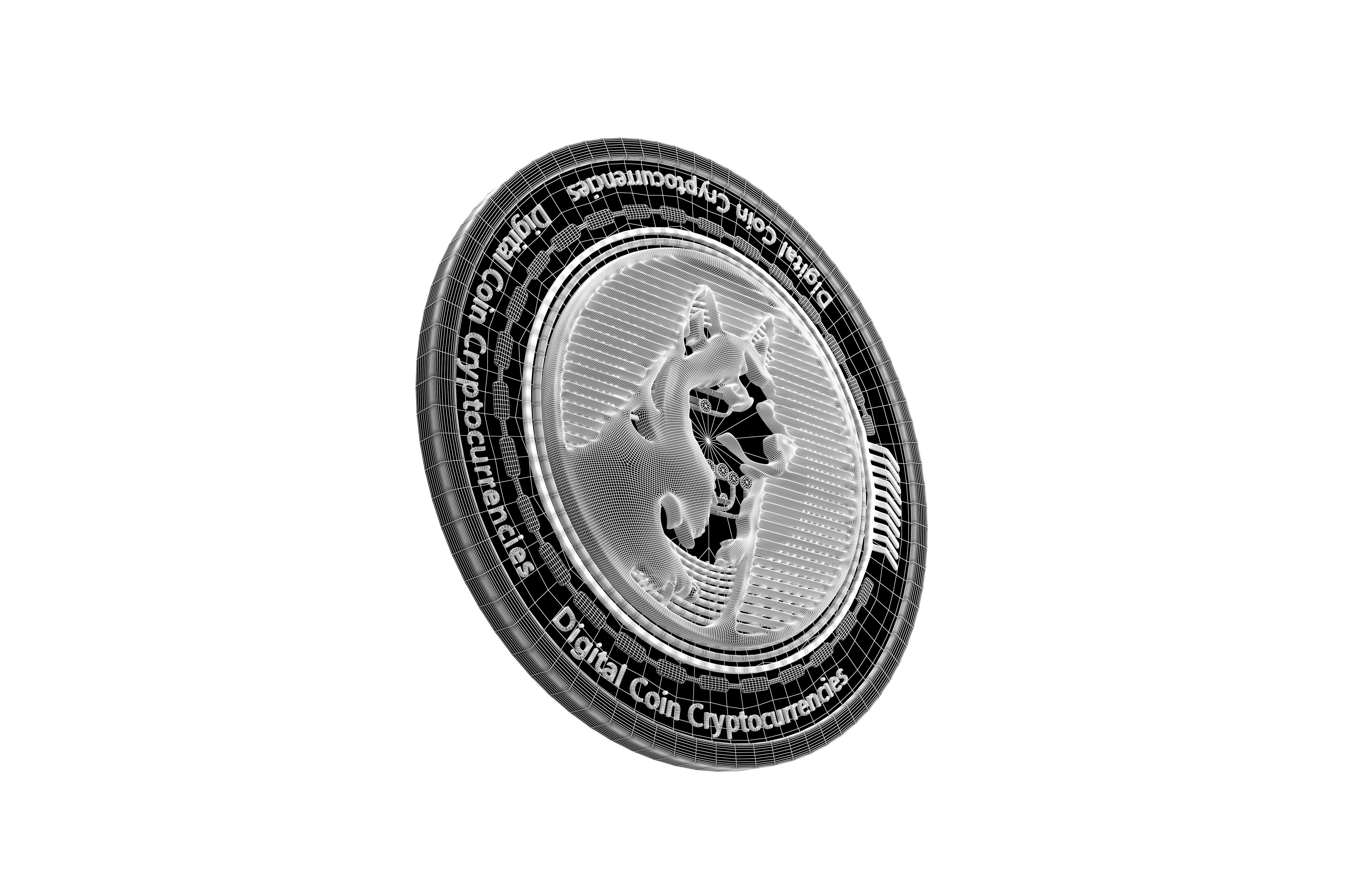 Husky Avax Coin v2 001 3D model_5