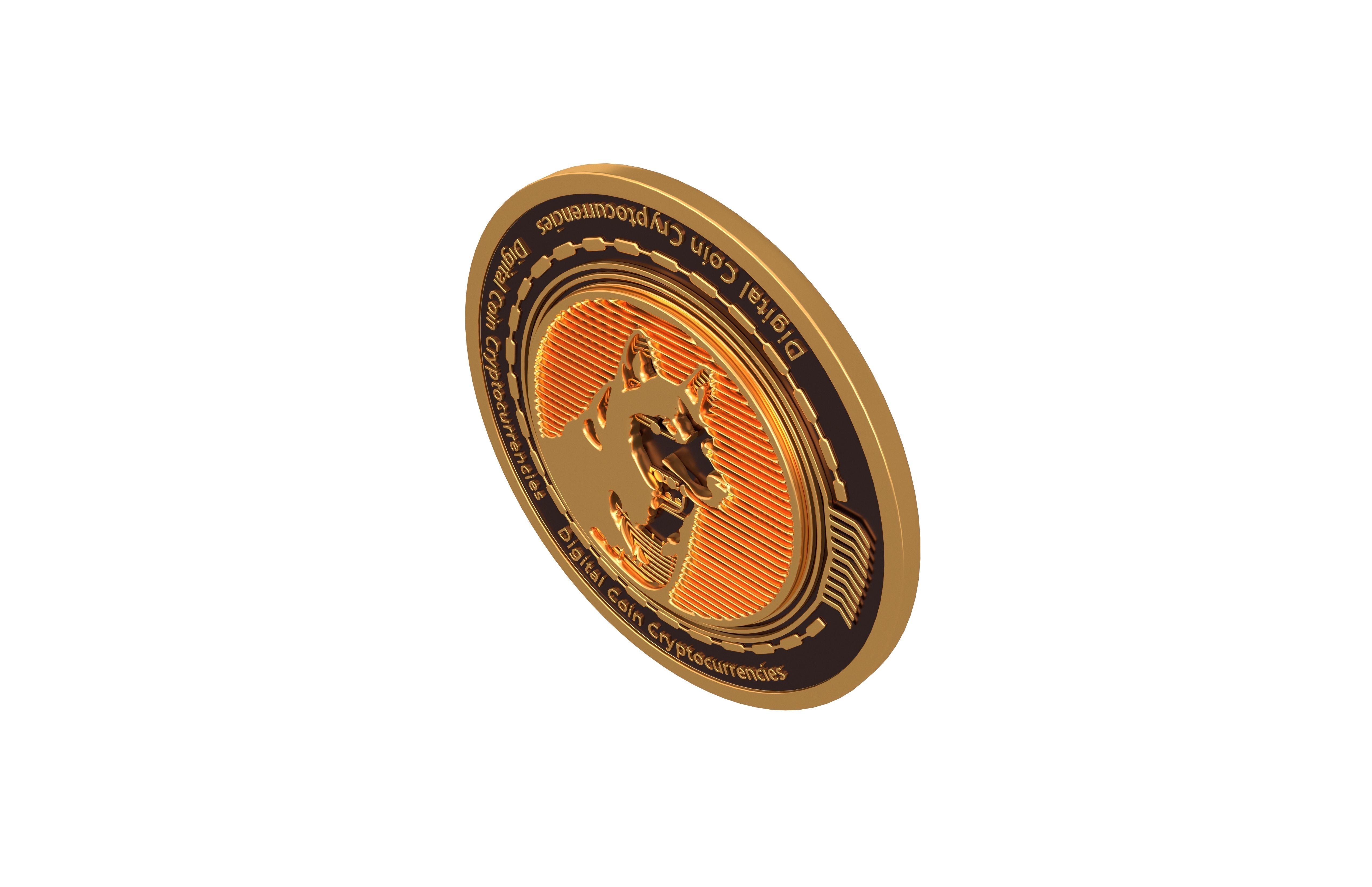 Husky Avax Coin v2 001 3D model_2