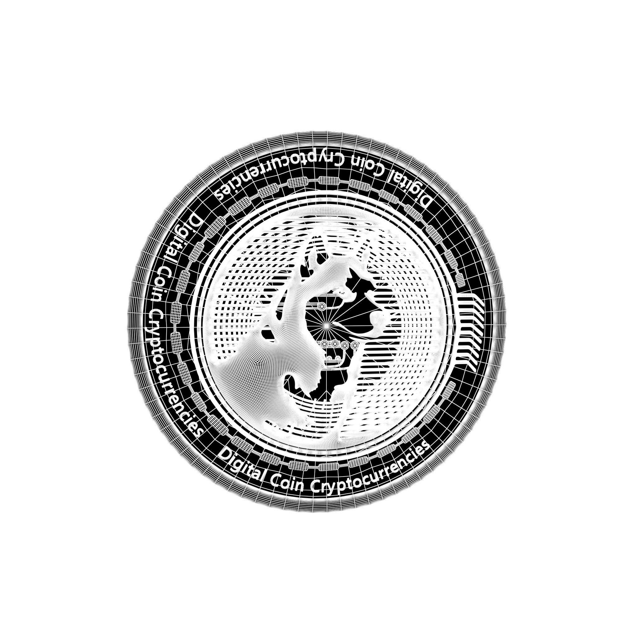 Husky Avax Coin v2 001 3D model_6