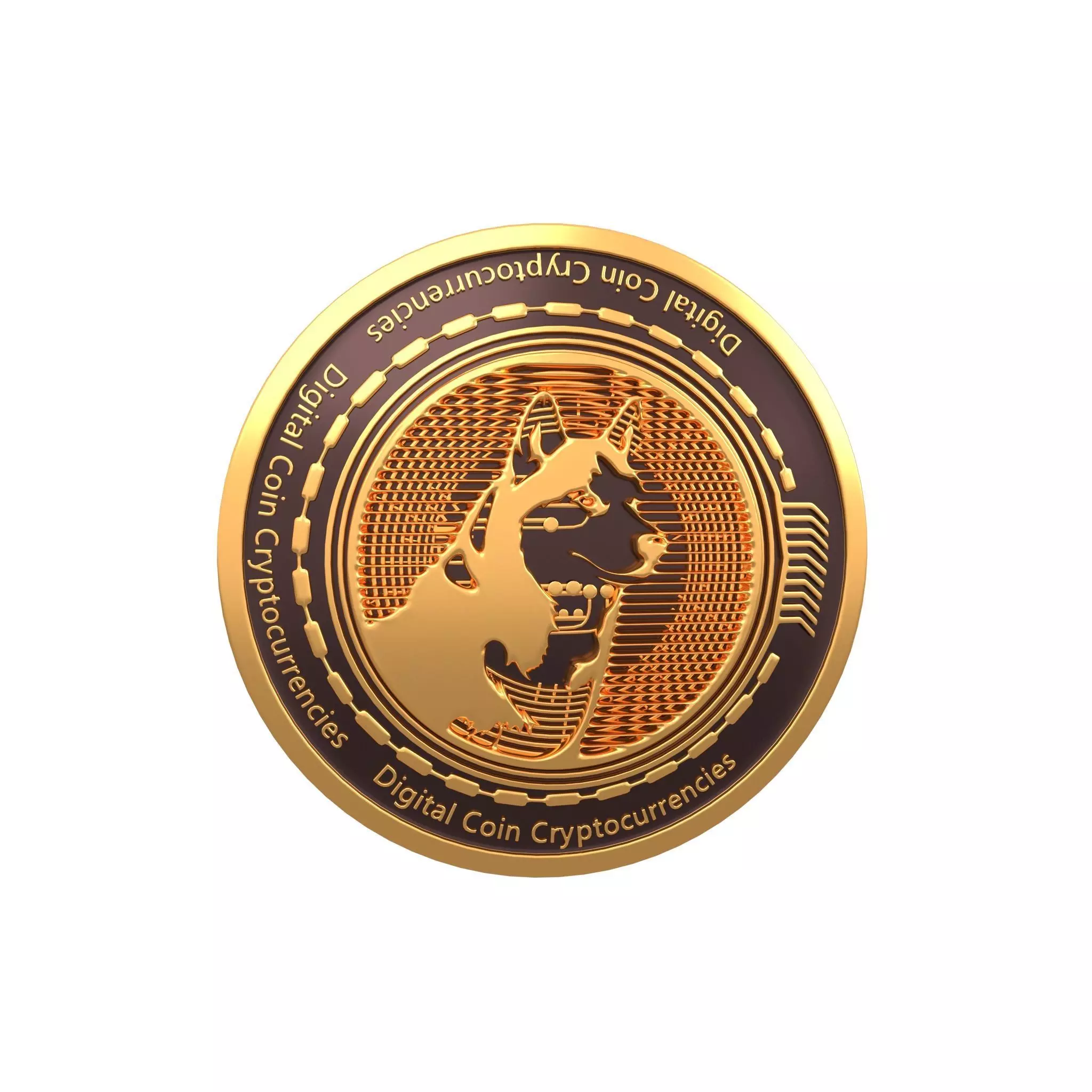 Husky Avax Coin v2 001 3D model_0