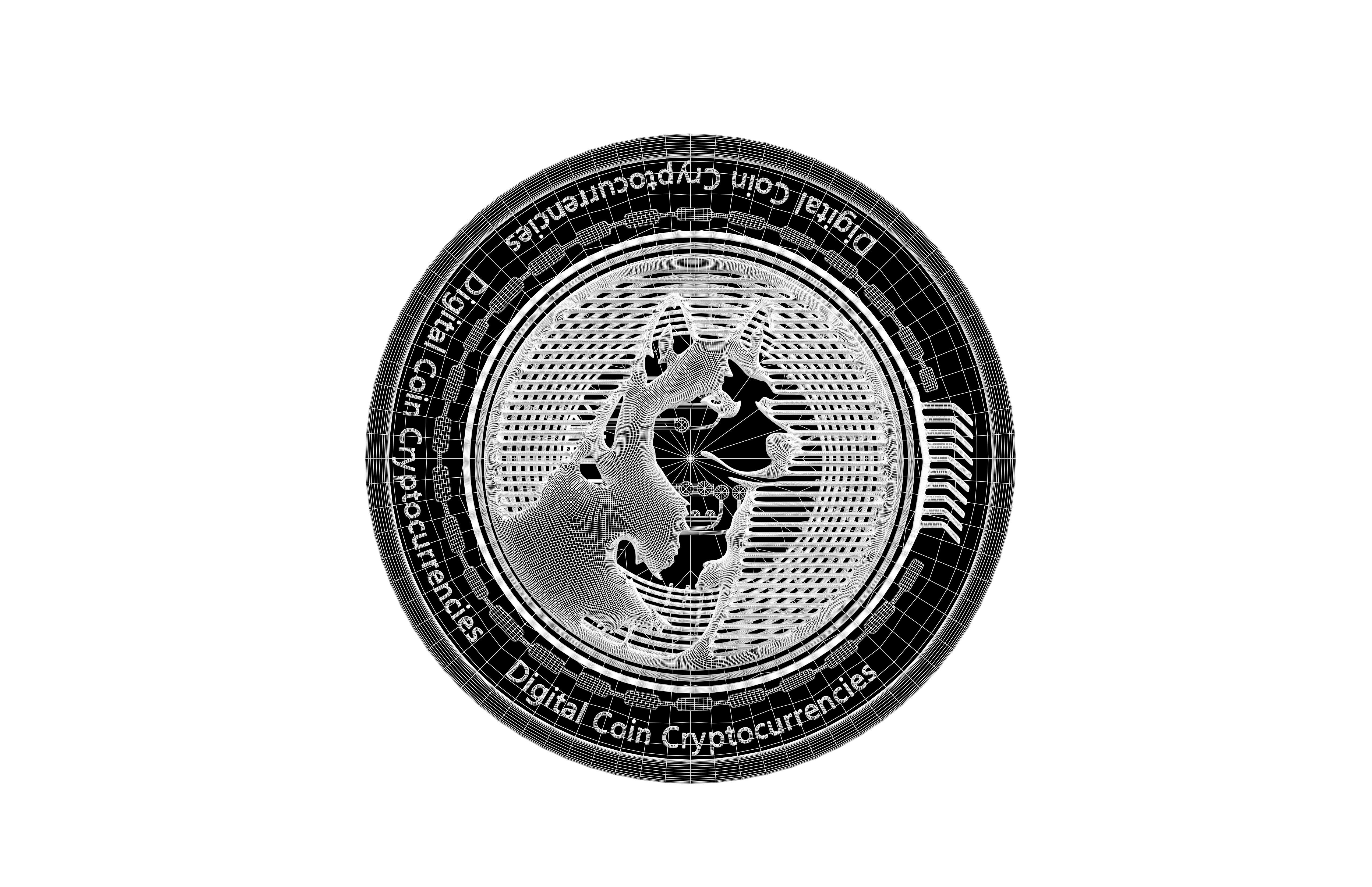 Husky Avax Coin v2 001 3D model_4