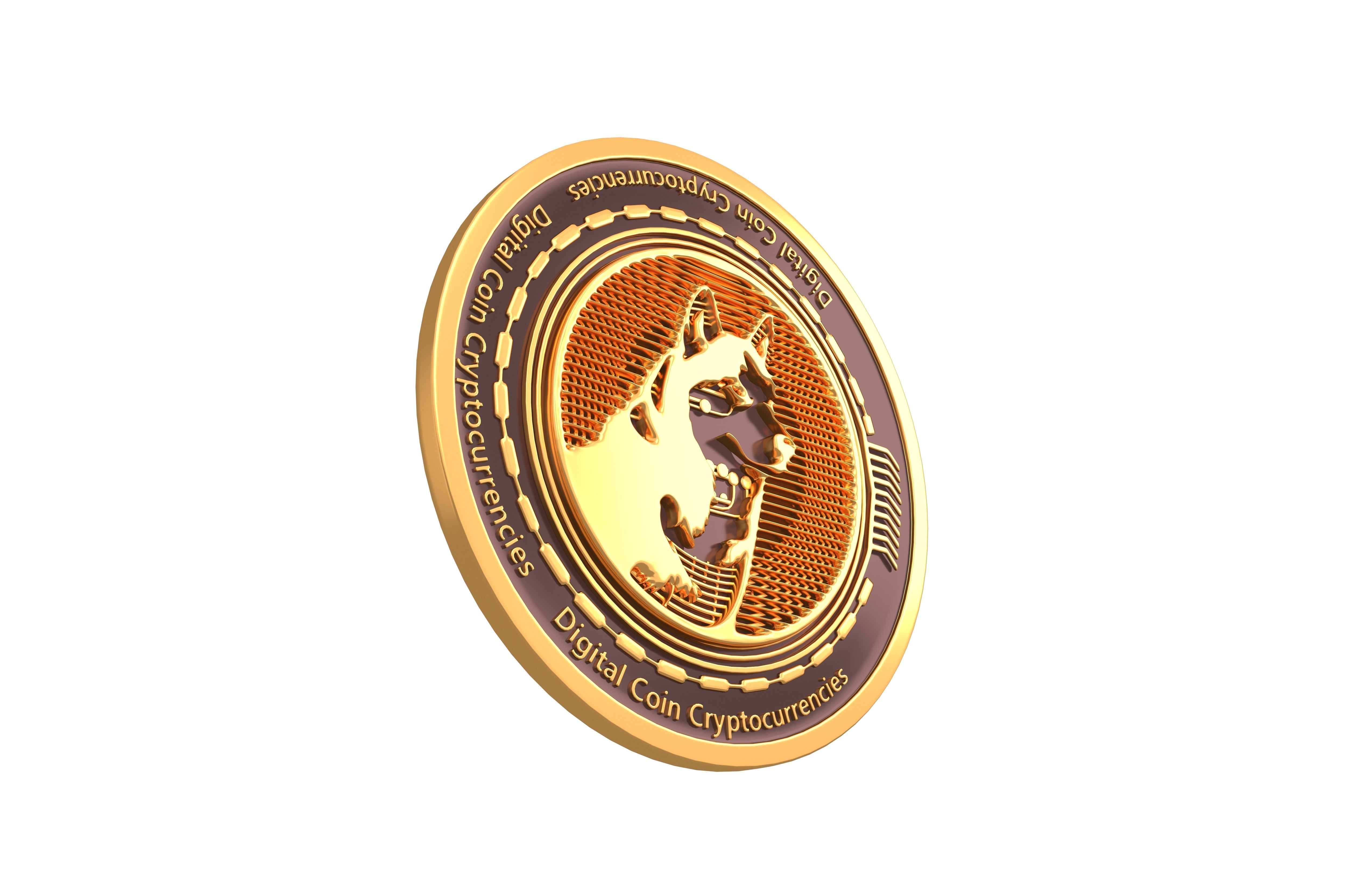 Husky Avax Coin v2 001 3D model_3