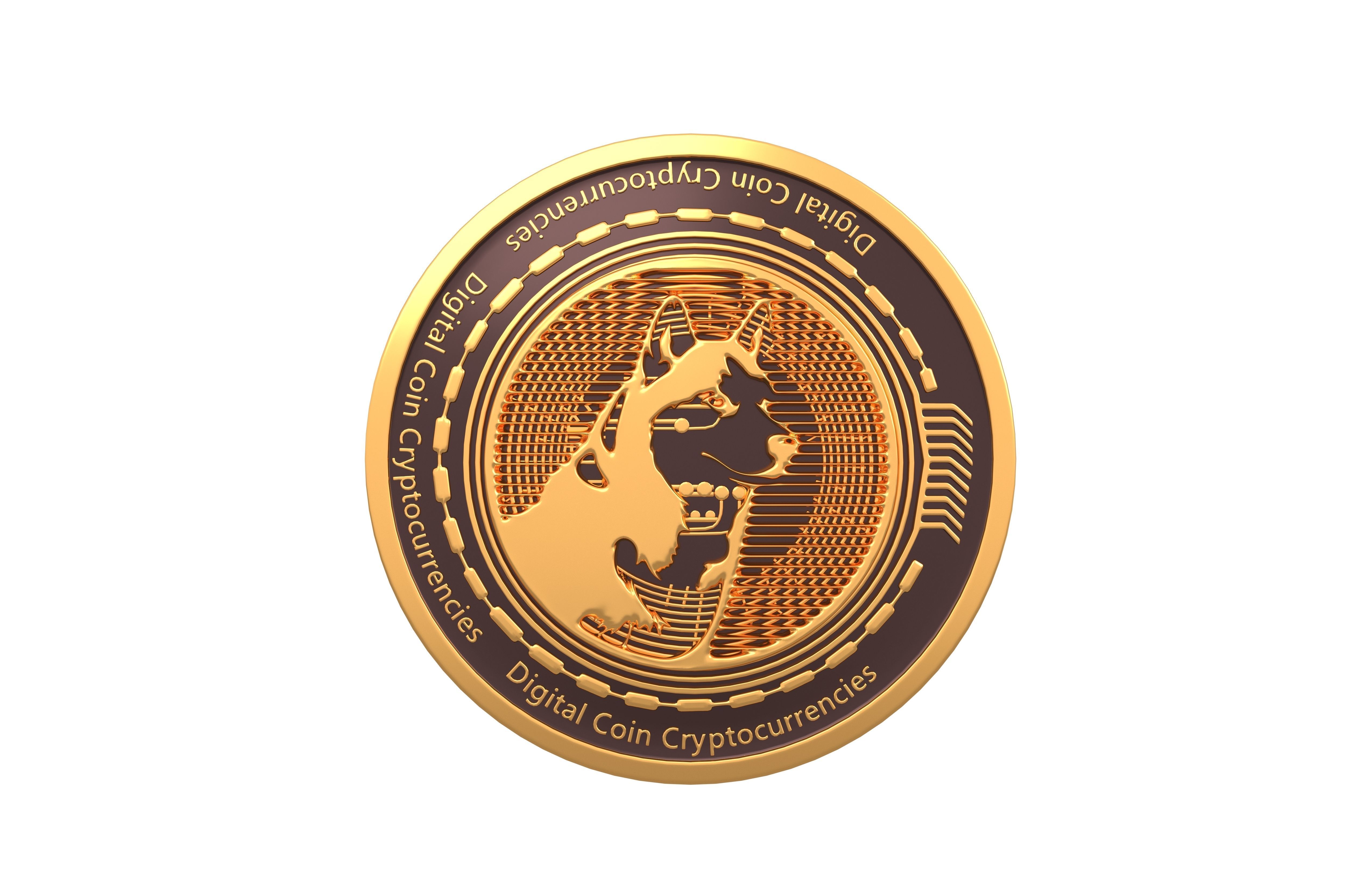 Husky Avax Coin v2 001 3D model_1