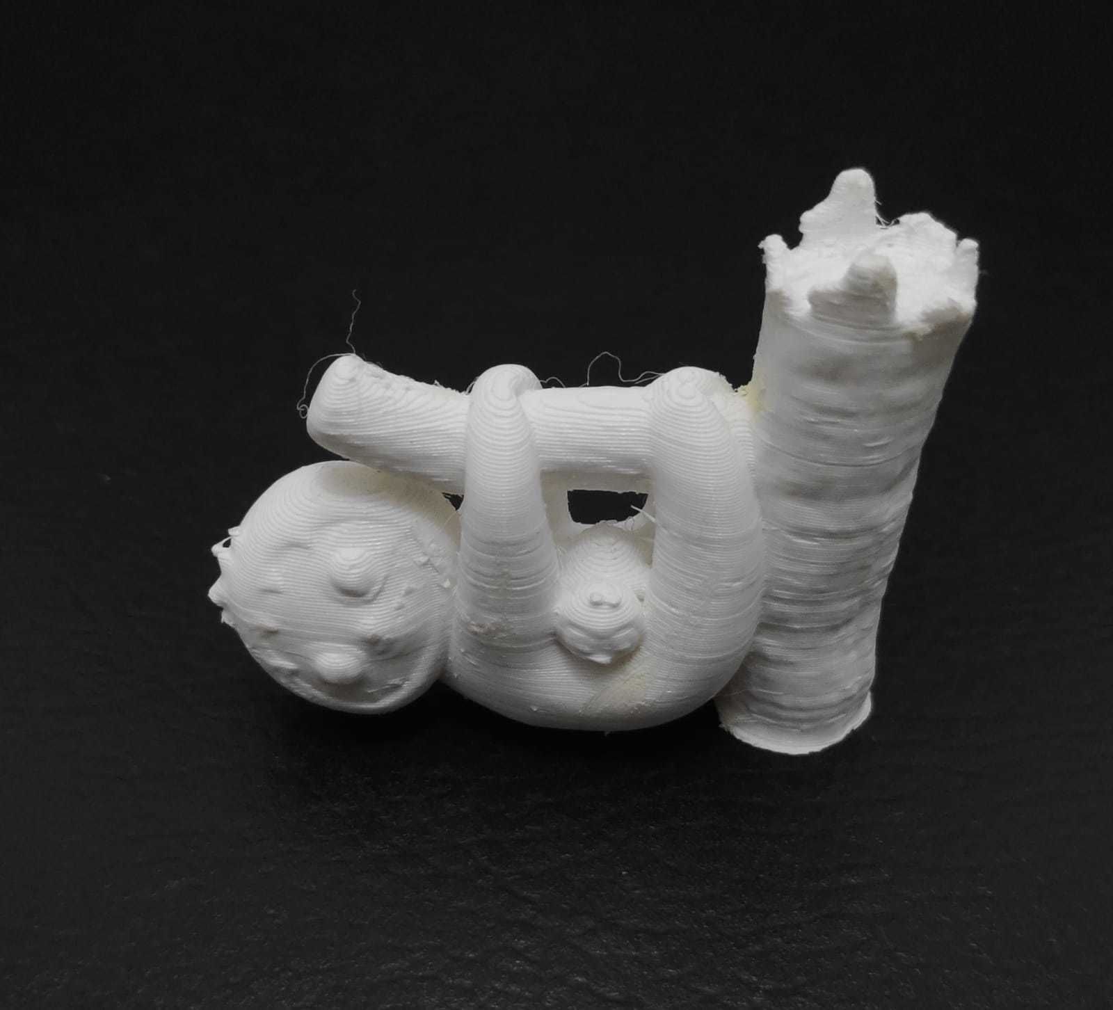 Sloth with Baby 3D print model_8