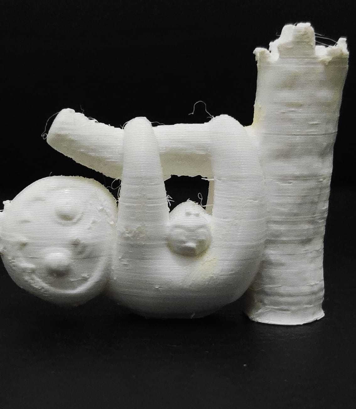 Sloth with Baby 3D print model_4