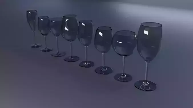 8 wine glasses set 