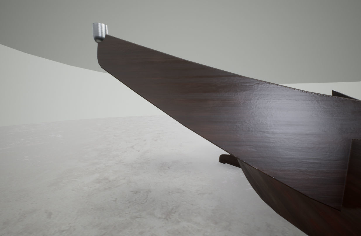 Round Glass Table Low-poly 3D model_9