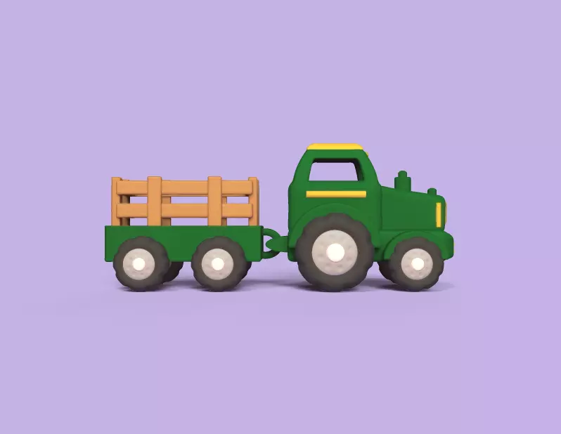 Farm Tractor 3D print model_0