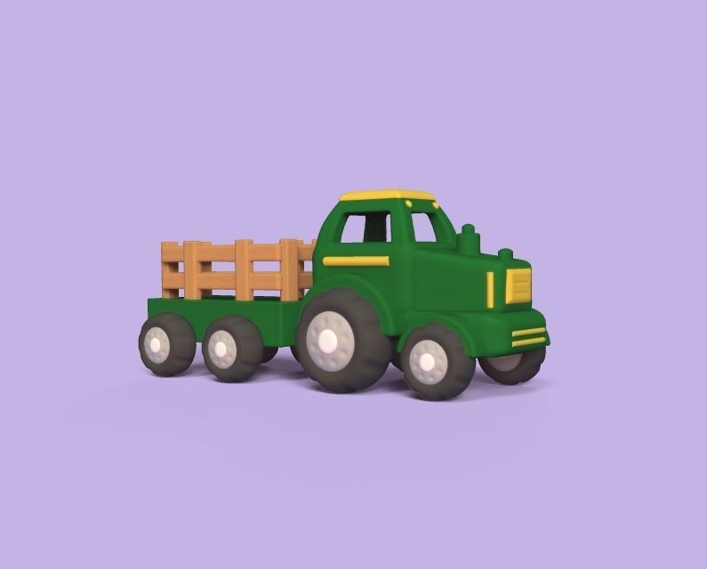 Farm Tractor 3D print model_1