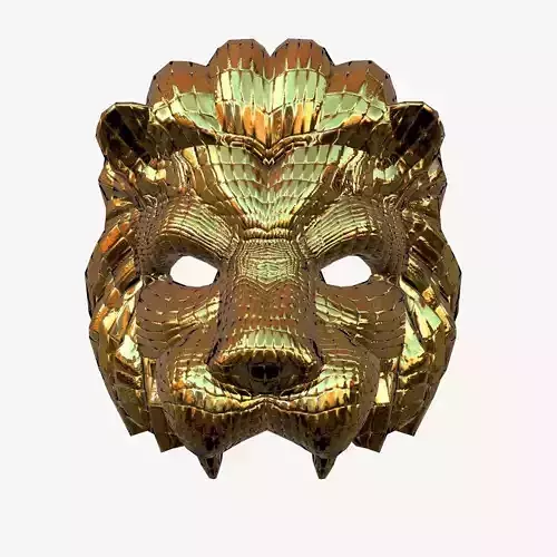 3D model Squid game Lion mask VIP Low-poly 3D model
