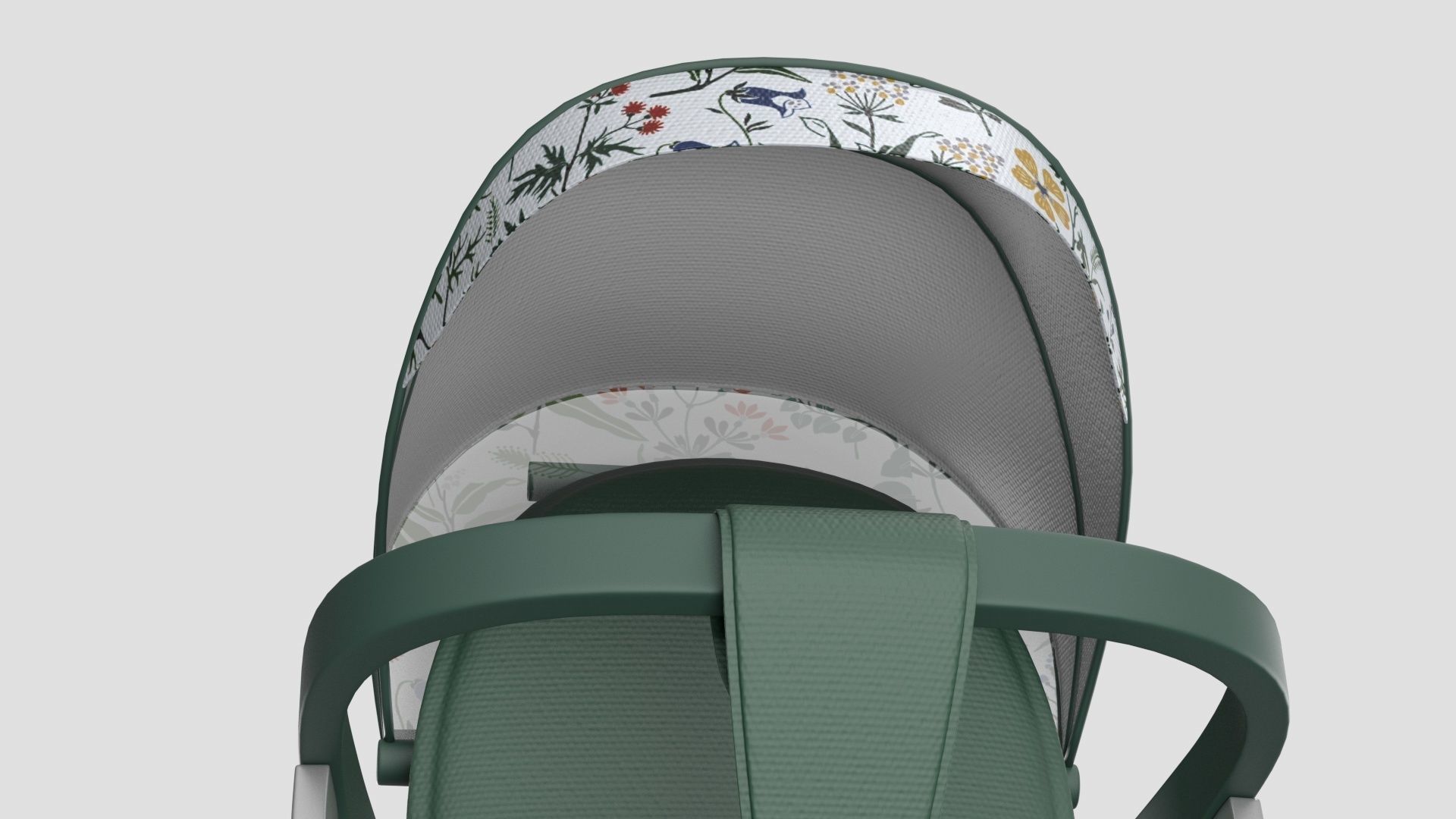 Sitting Baby Umbrella Stroller 3D model_11