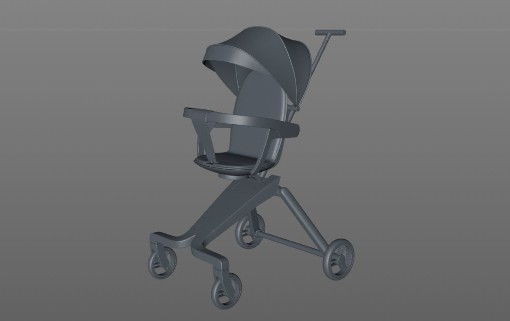 Sitting Baby Umbrella Stroller 3D model_13