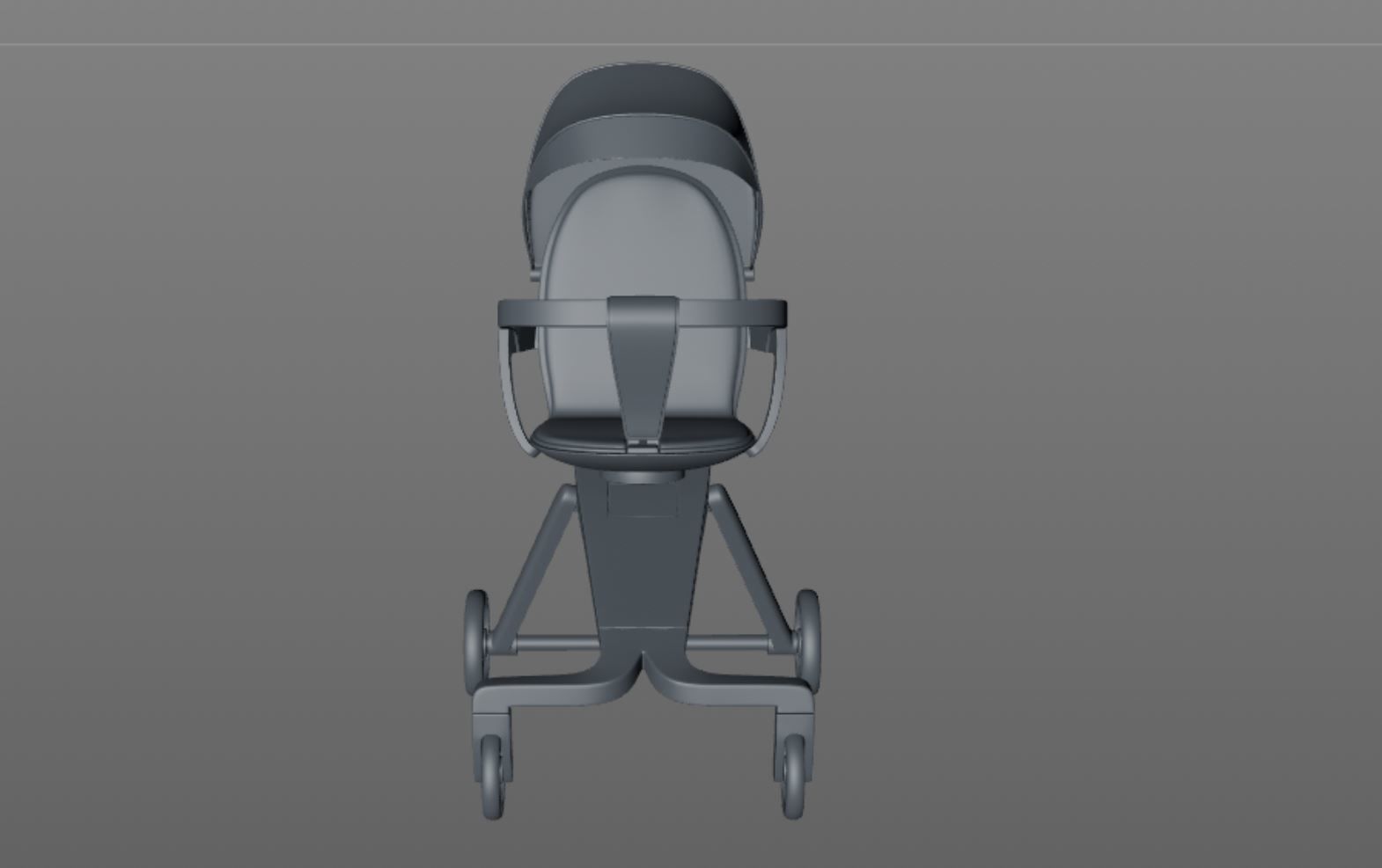 Sitting Baby Umbrella Stroller 3D model_15