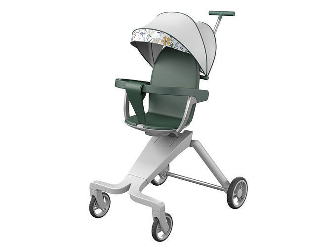 Sitting Baby Umbrella Stroller 3D model